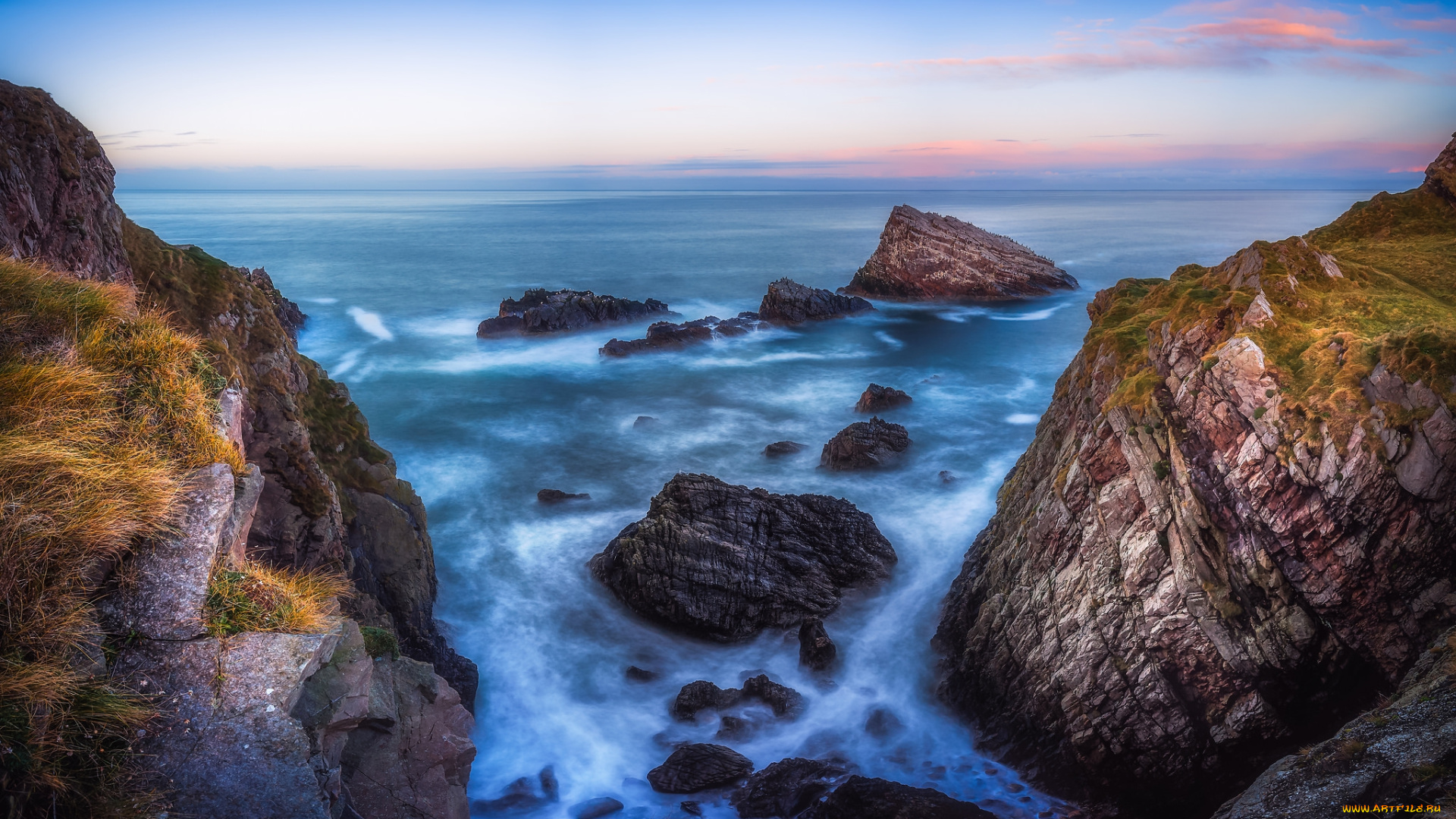 природа, побережье, простор