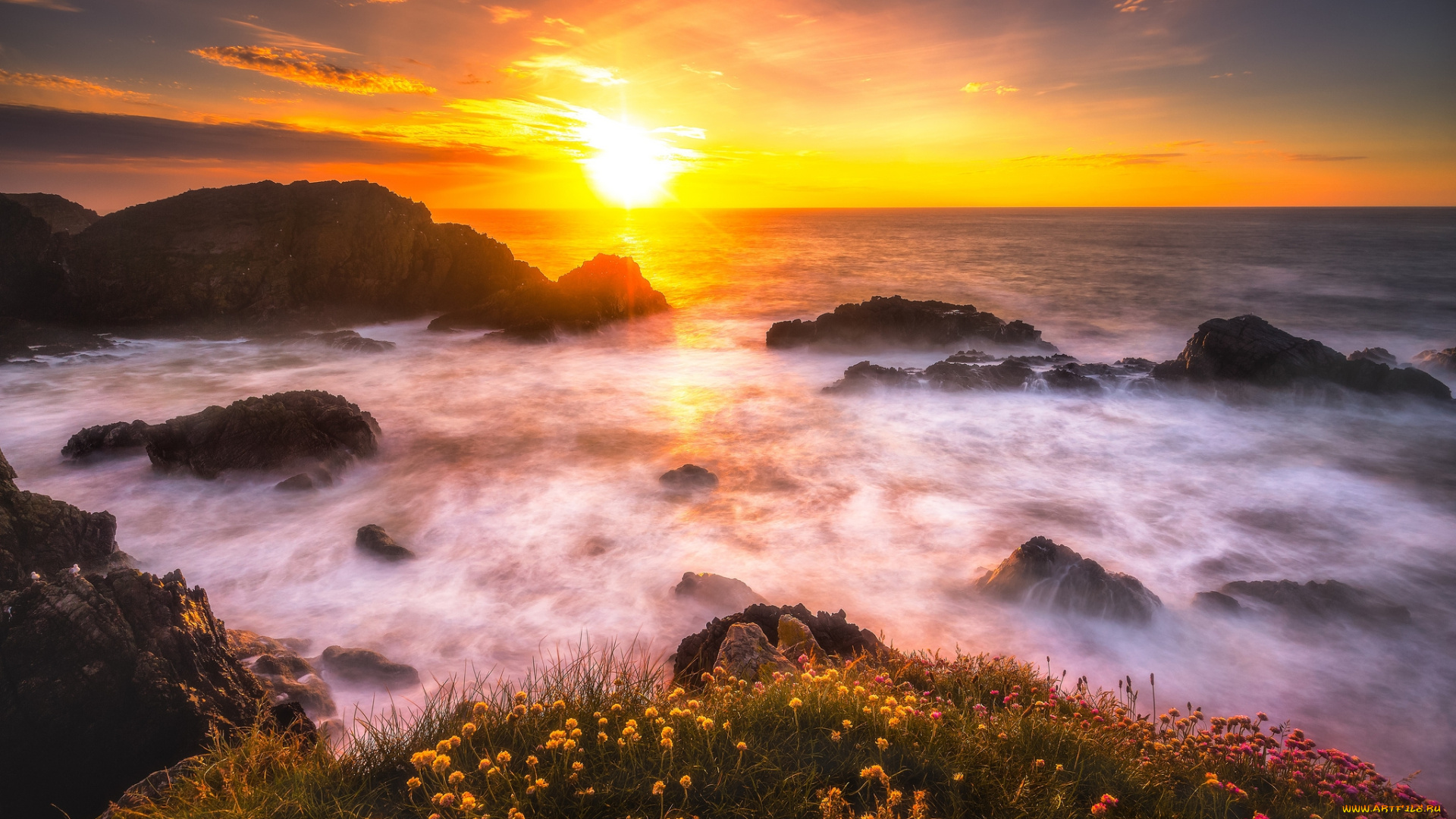 природа, побережье, простор