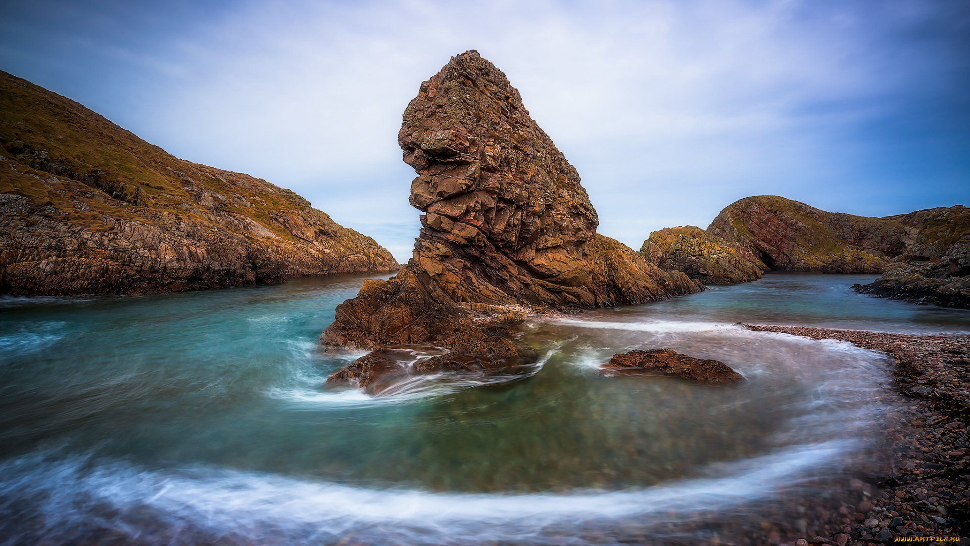 природа, побережье, простор