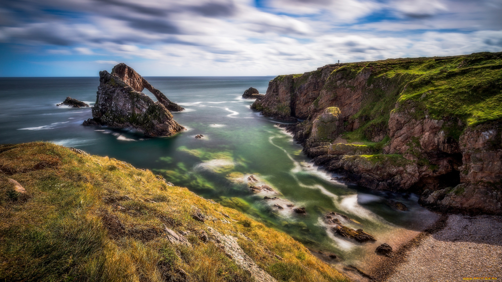 природа, побережье, простор