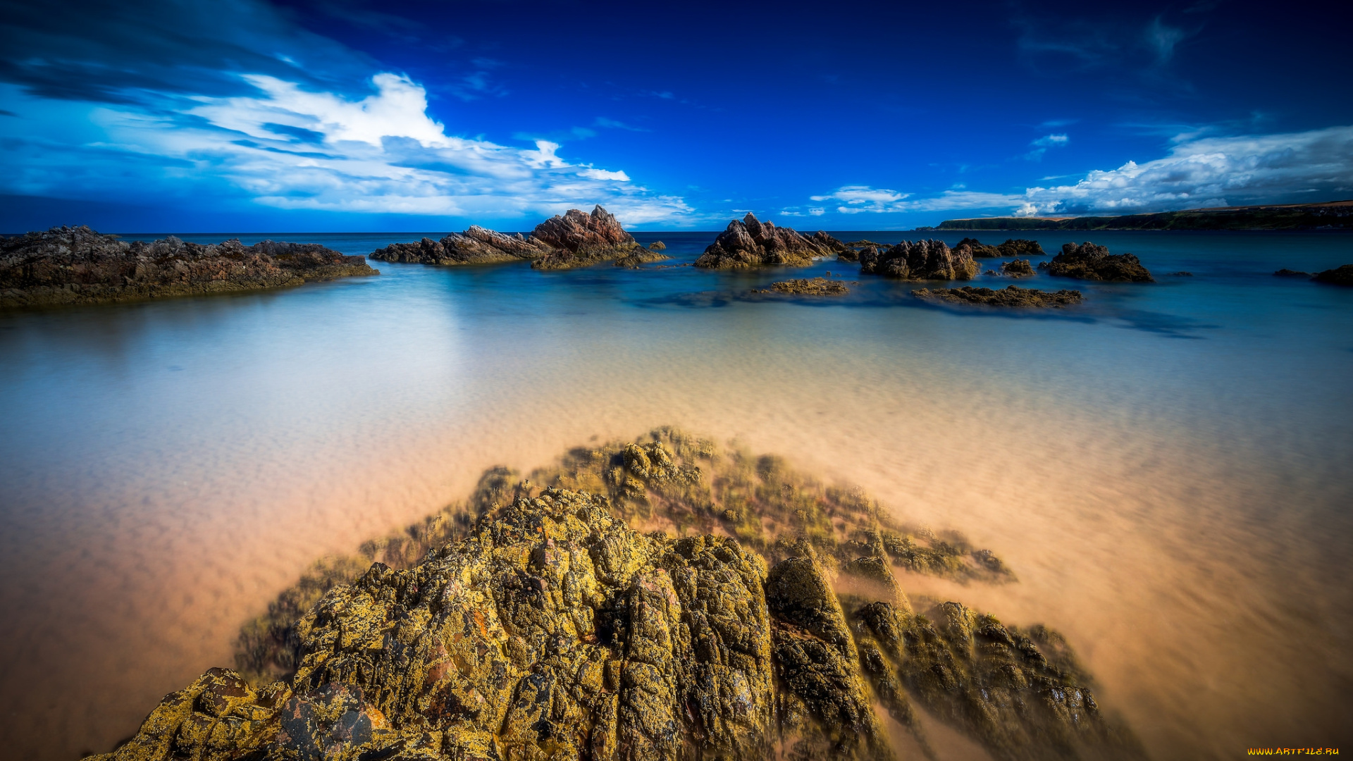 природа, побережье, простор