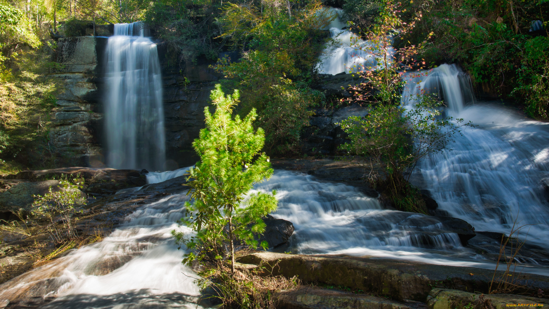 природа, водопады, простор