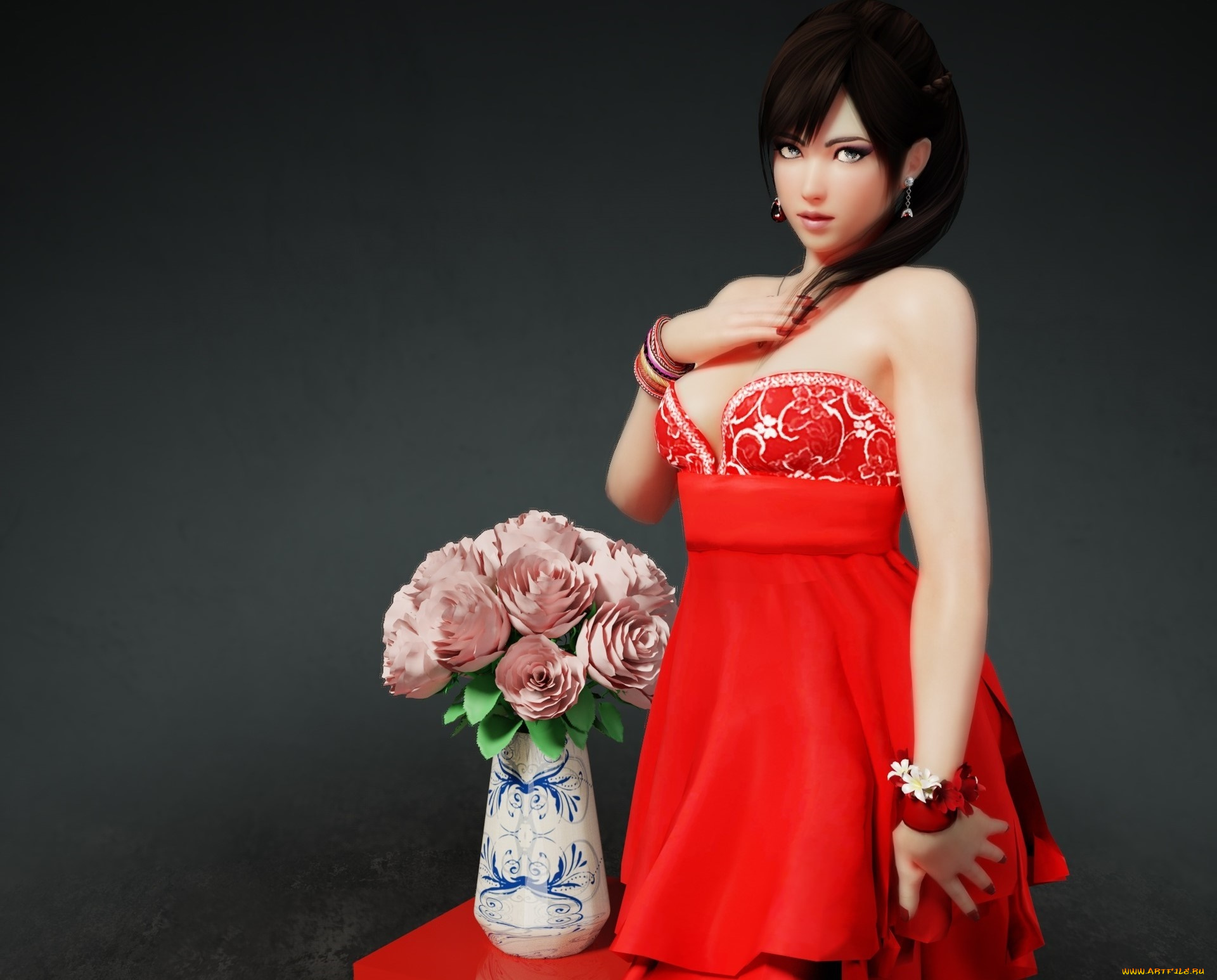 3д, графика, люди, , people, фон, взгляд, девушка