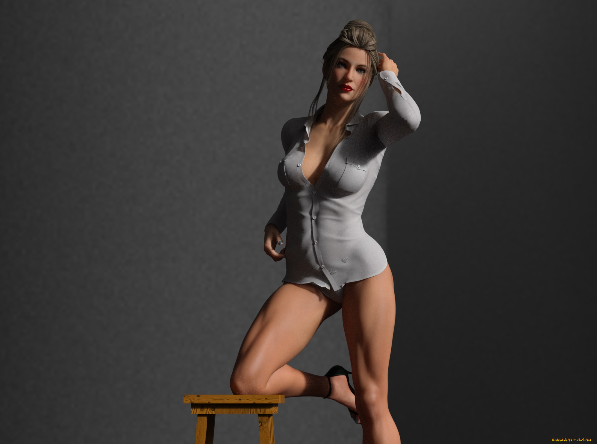 3д, графика, люди, , people, девушка, взгляд, фон