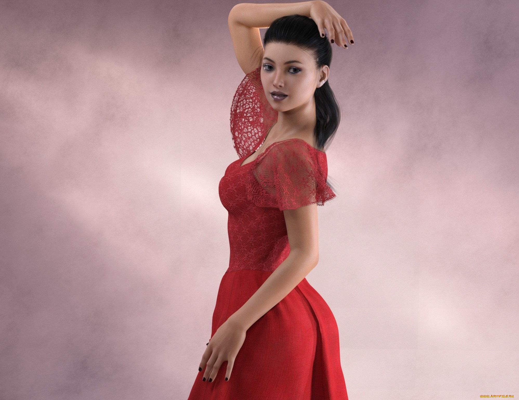 3д, графика, люди, , people, девушка, взгляд, фон