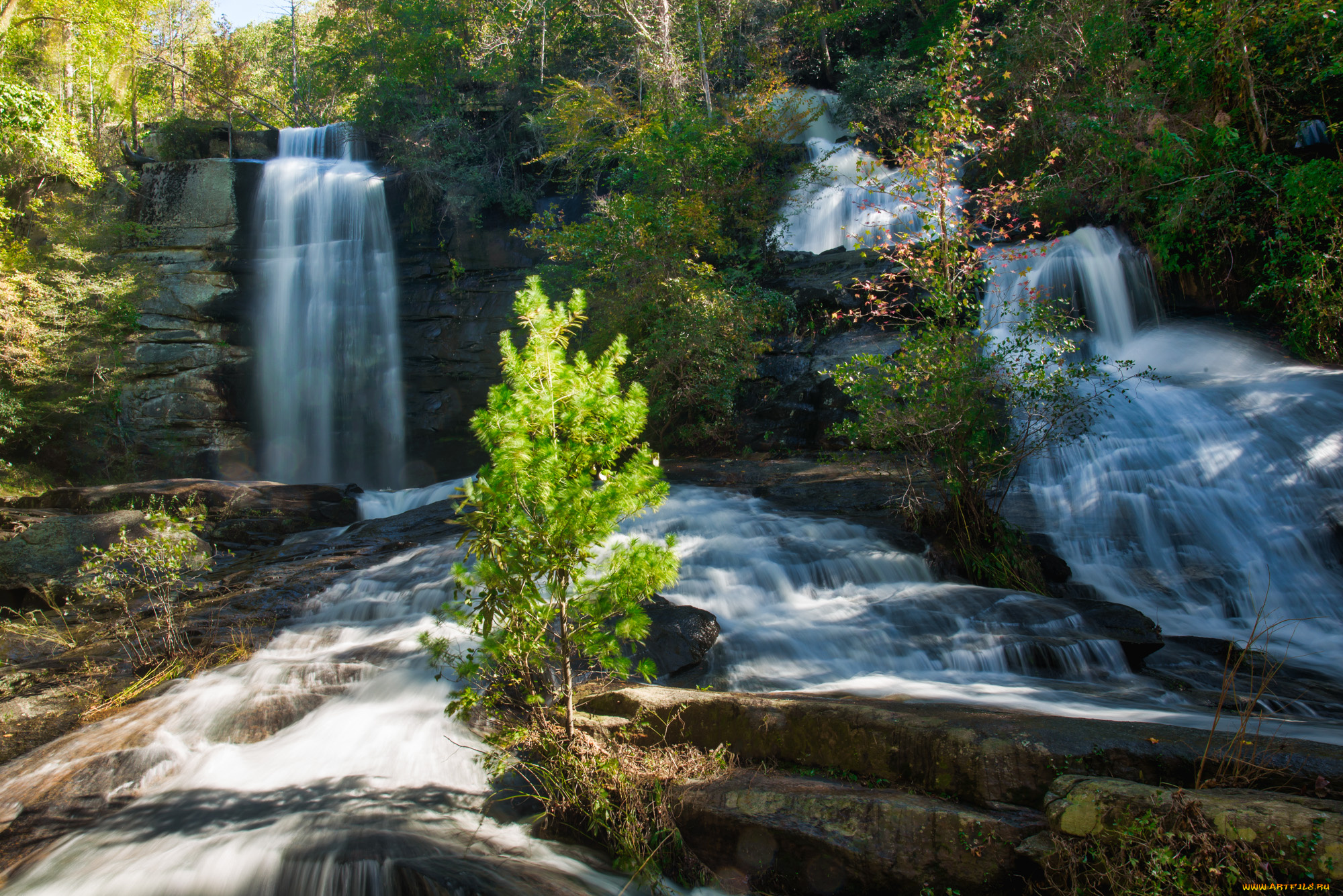 природа, водопады, простор