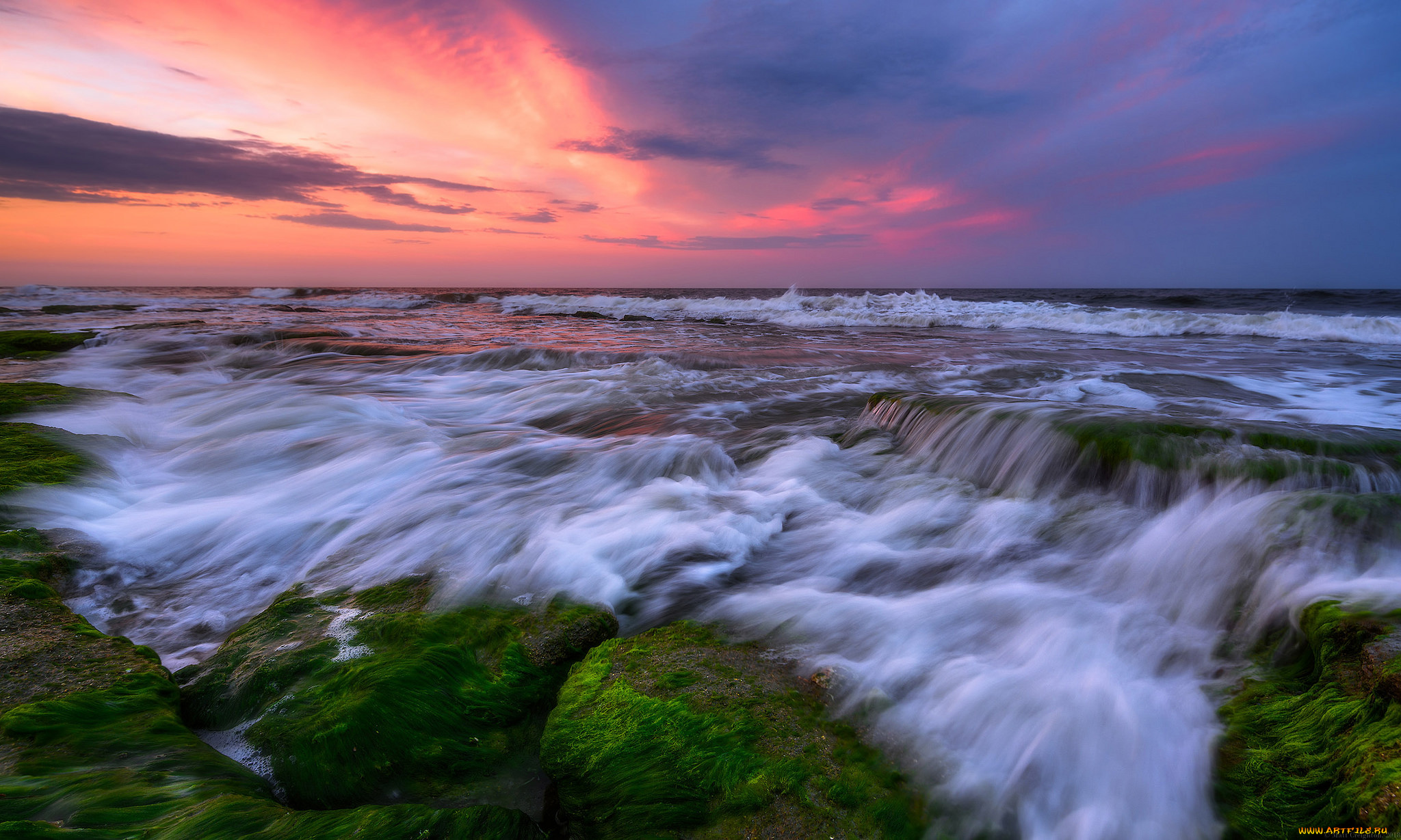 природа, побережье, простор