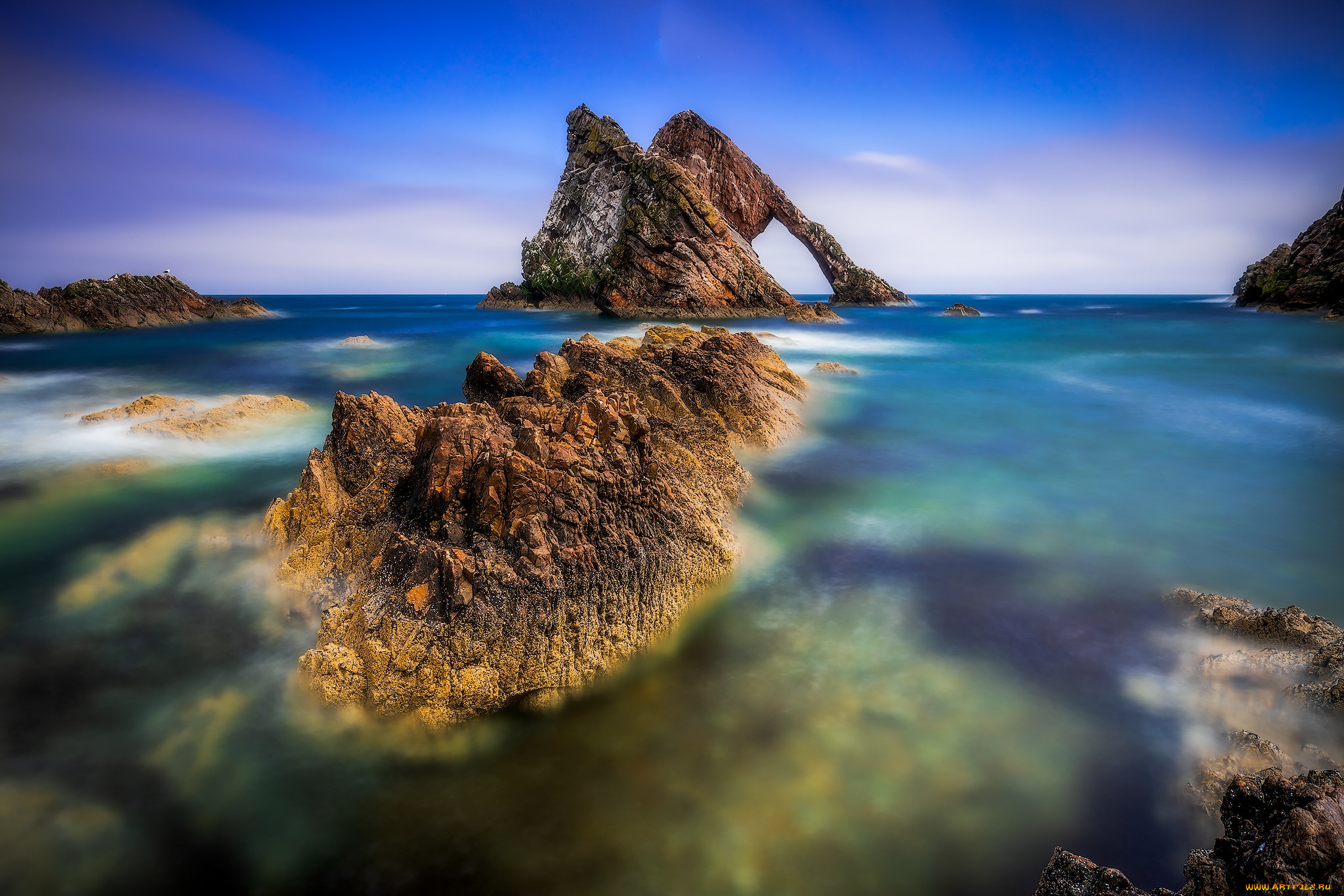 природа, побережье, простор