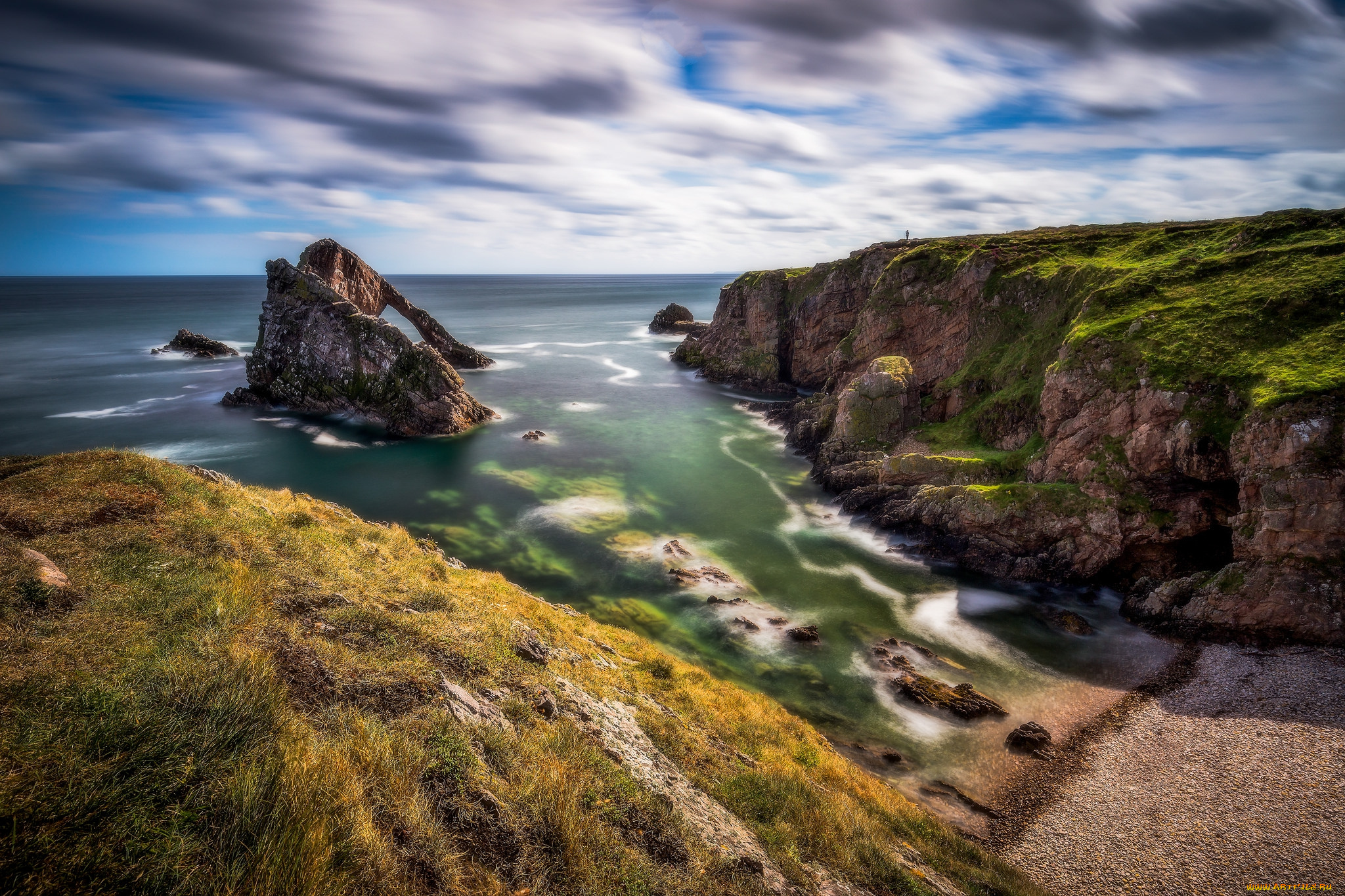 природа, побережье, простор