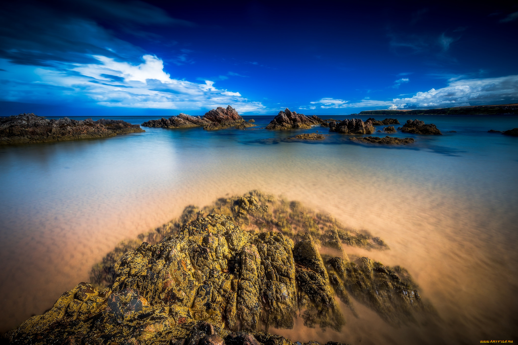 природа, побережье, простор