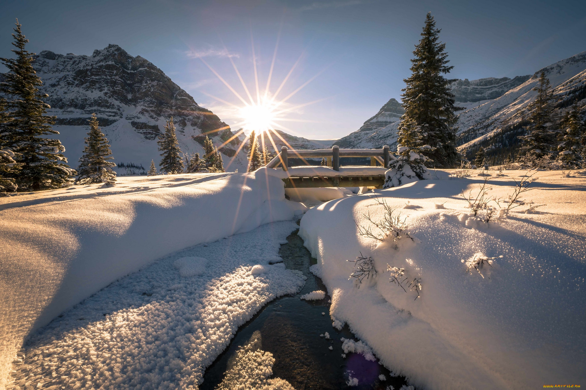 природа, зима, простор