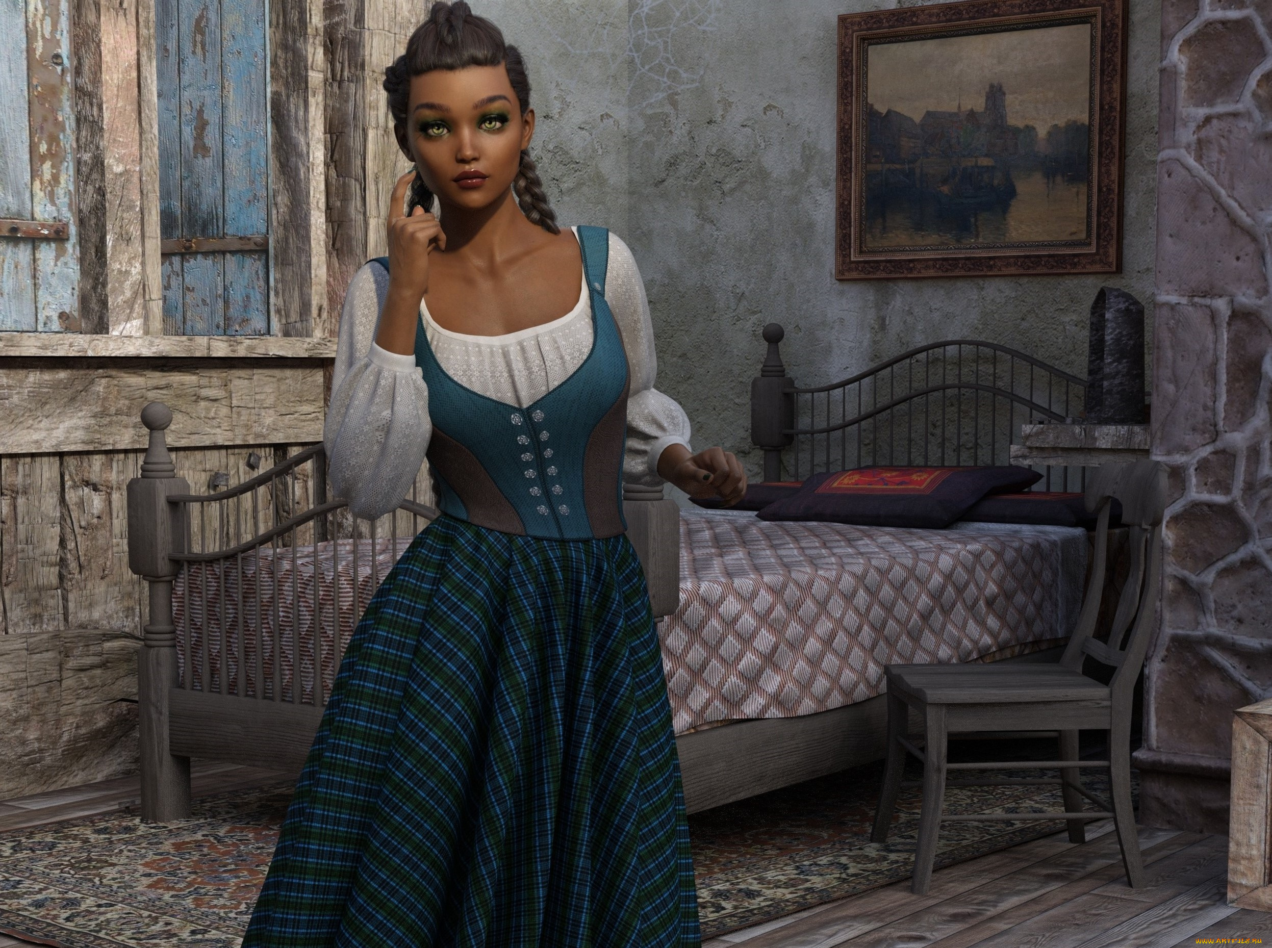 3д, графика, люди, , people, фон, взгляд, девушка