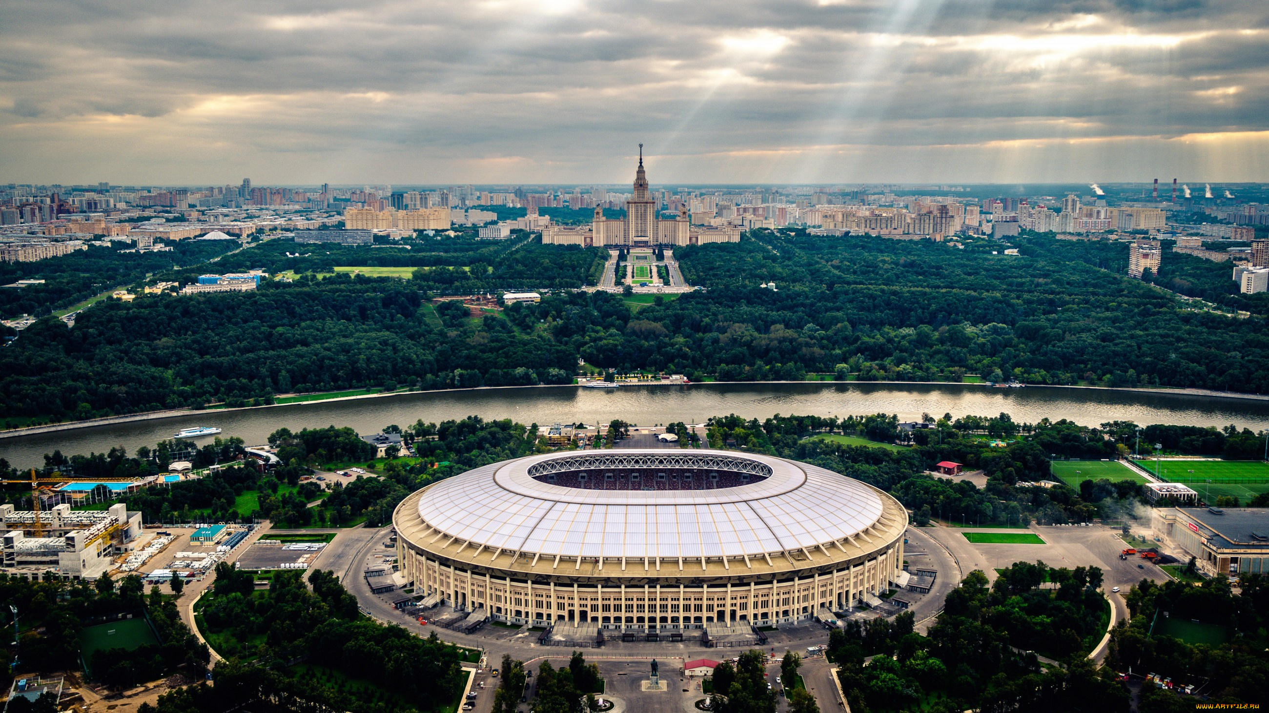 спорт, стадионы, стадион, лужники, luzhniki, stadium, страны, 2018, россия, Чемпионат, мира, по, футболу, москва, droneboys, город, главный