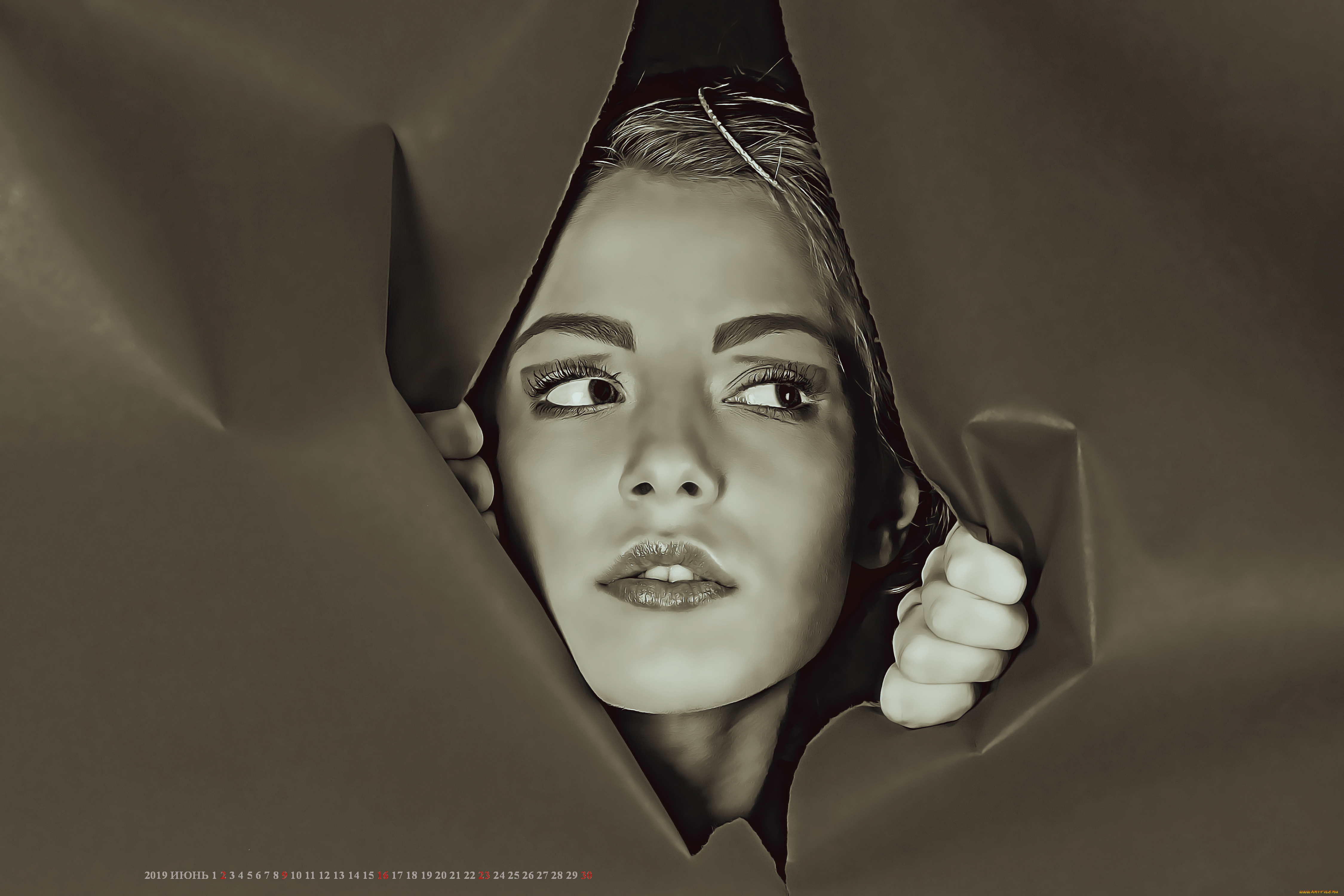 календари, компьютерный, дизайн, calendar, ткань, девушка, лицо, занавес, 2019