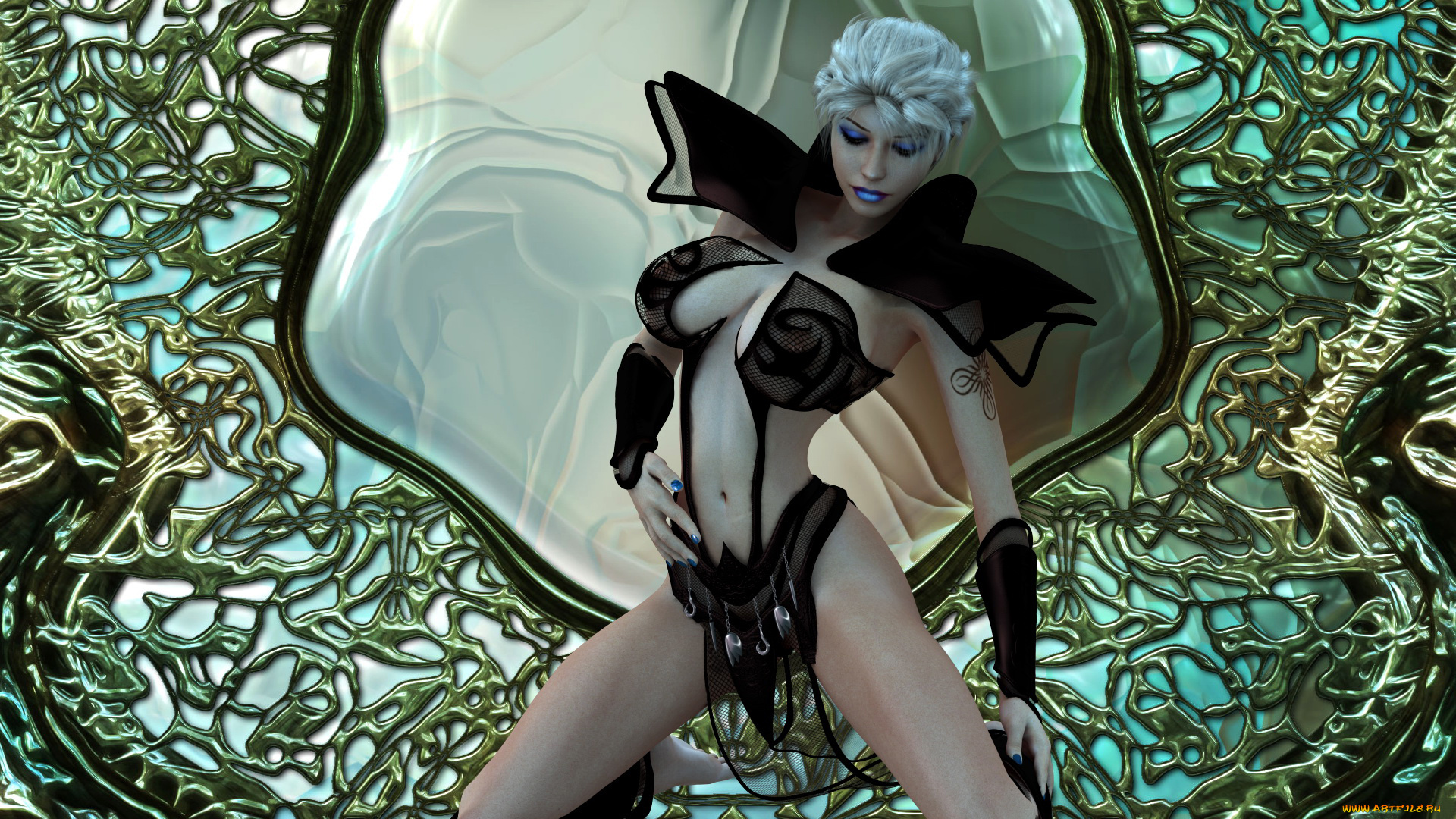 3д, графика, фантазия, , fantasy, девушка, фон, униформа