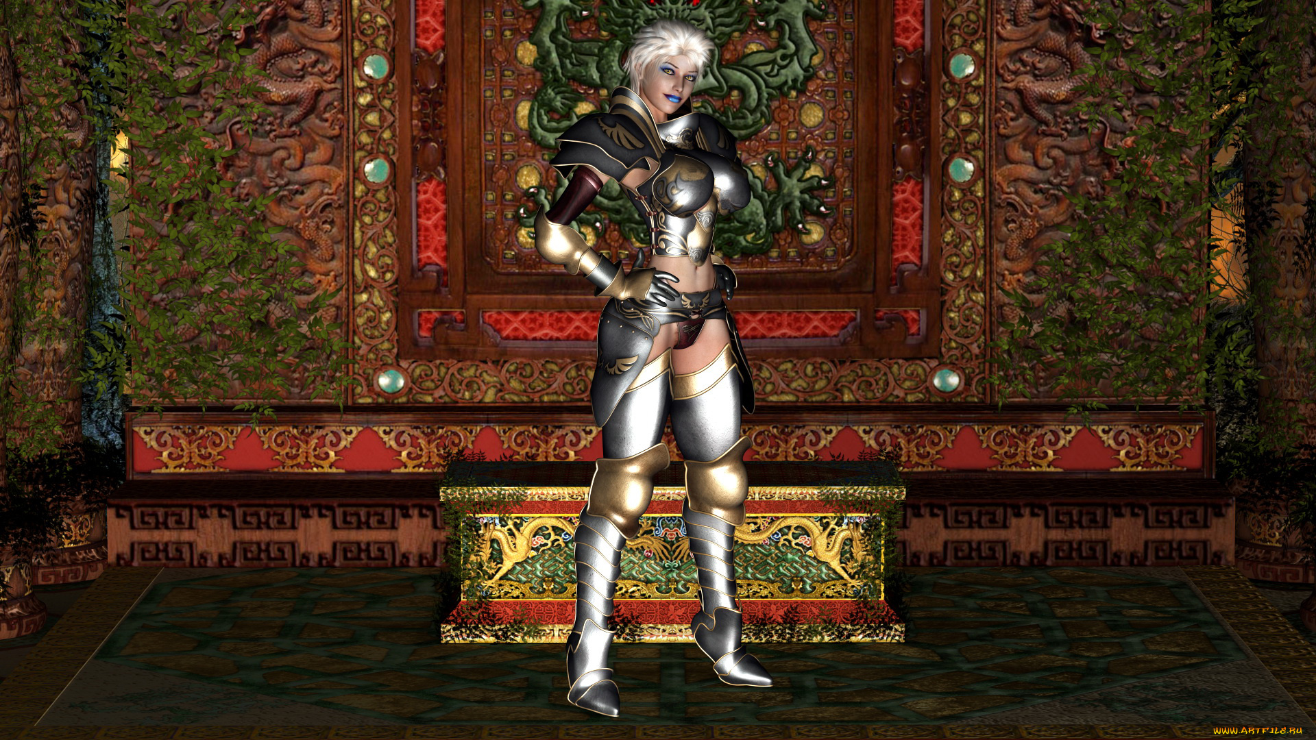 3д, графика, люди, , people, девушка, фон, взгляд, латы