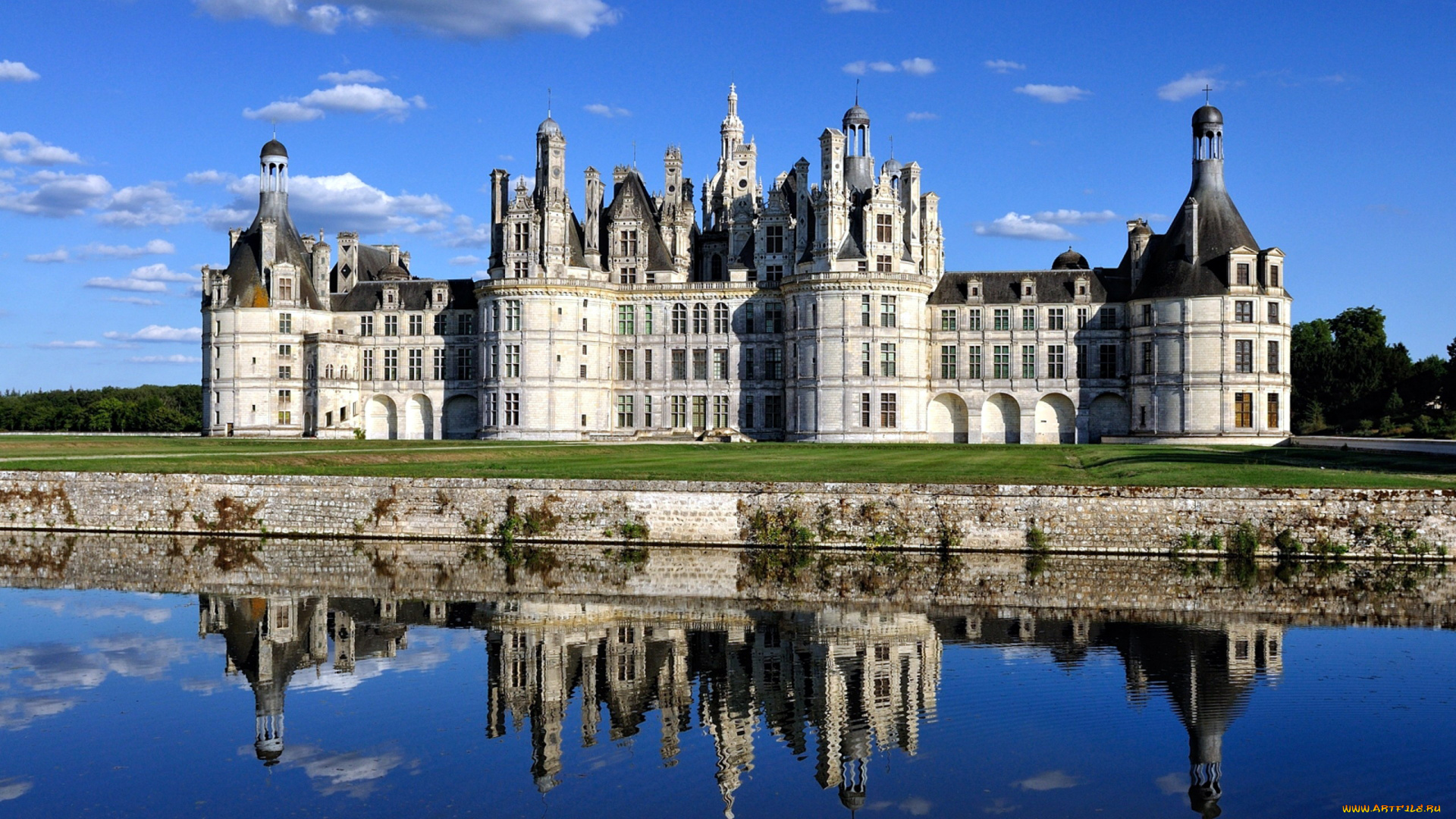 chateau, de, chambord, города, замки, франции, chateau, de, chambord