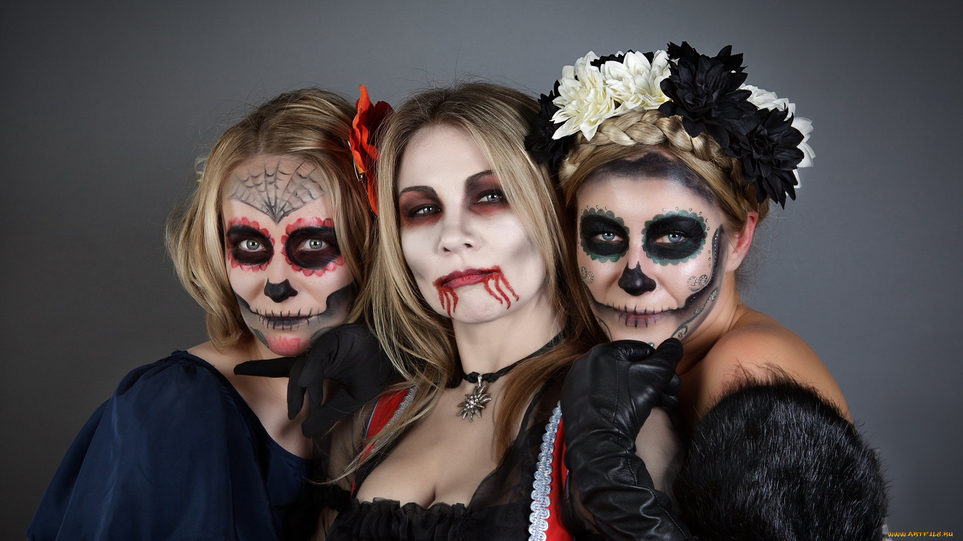 девушки, -, креатив, , косплей, костюмы, бодиарт, подруги