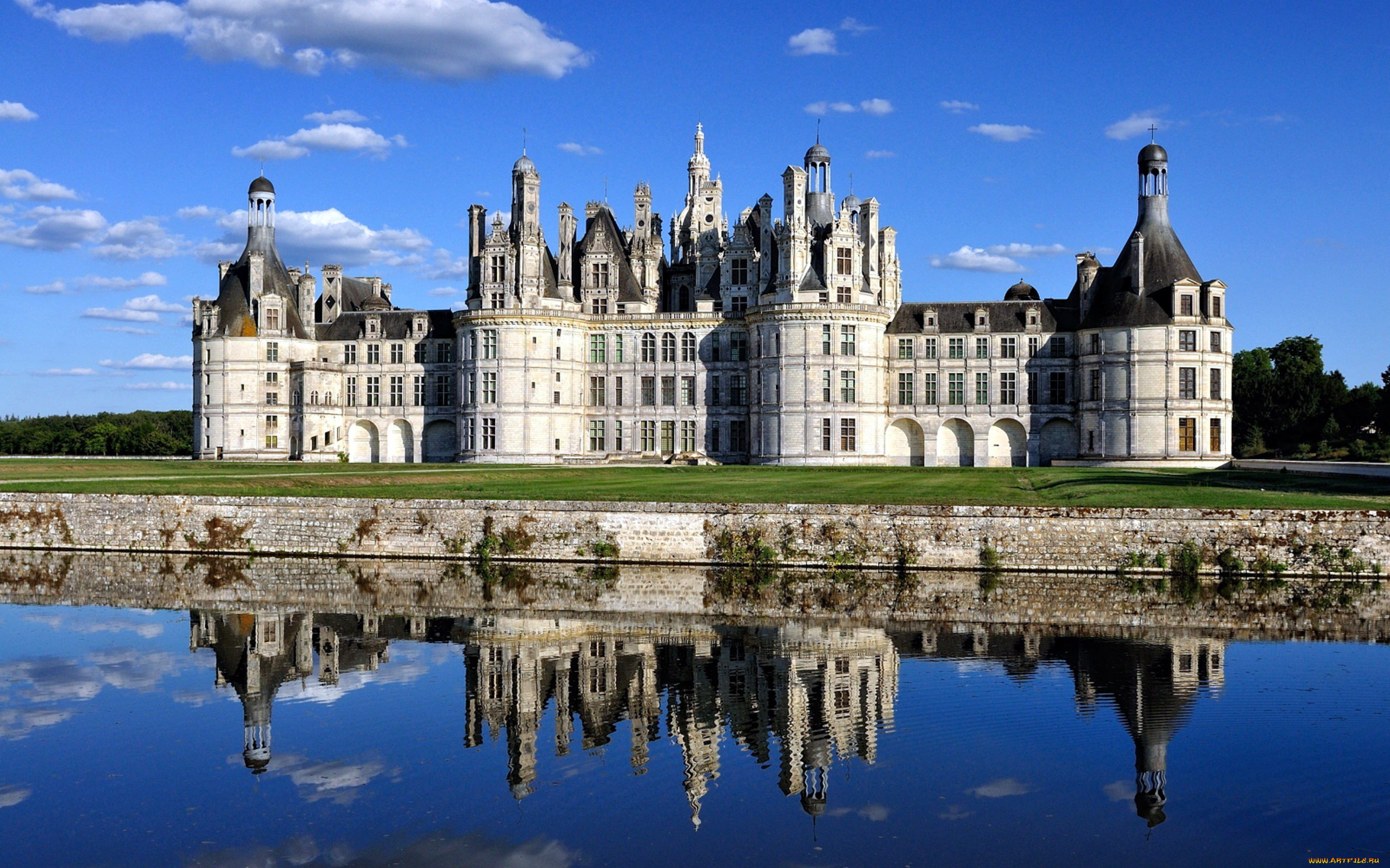 chateau, de, chambord, города, замки, франции, chateau, de, chambord