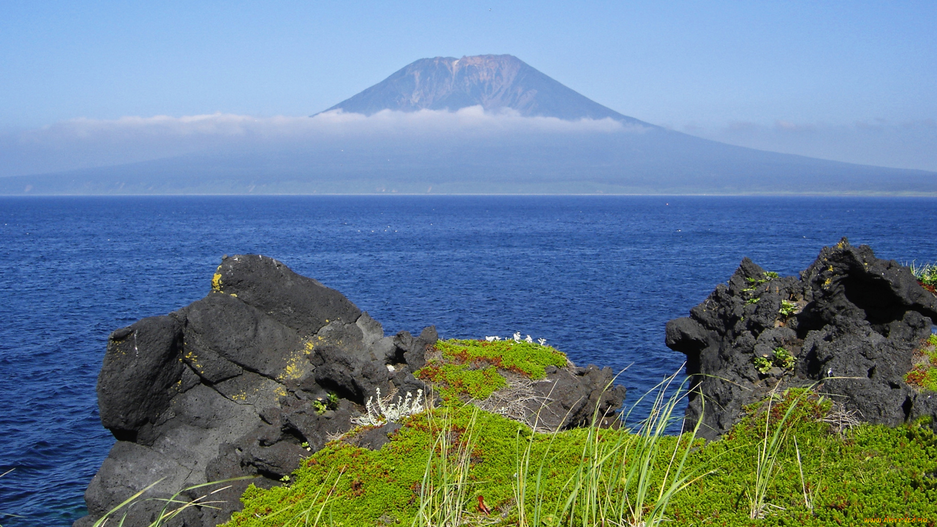 курилы, природа, побережье, россия, море, берег, вулкан, итуруп