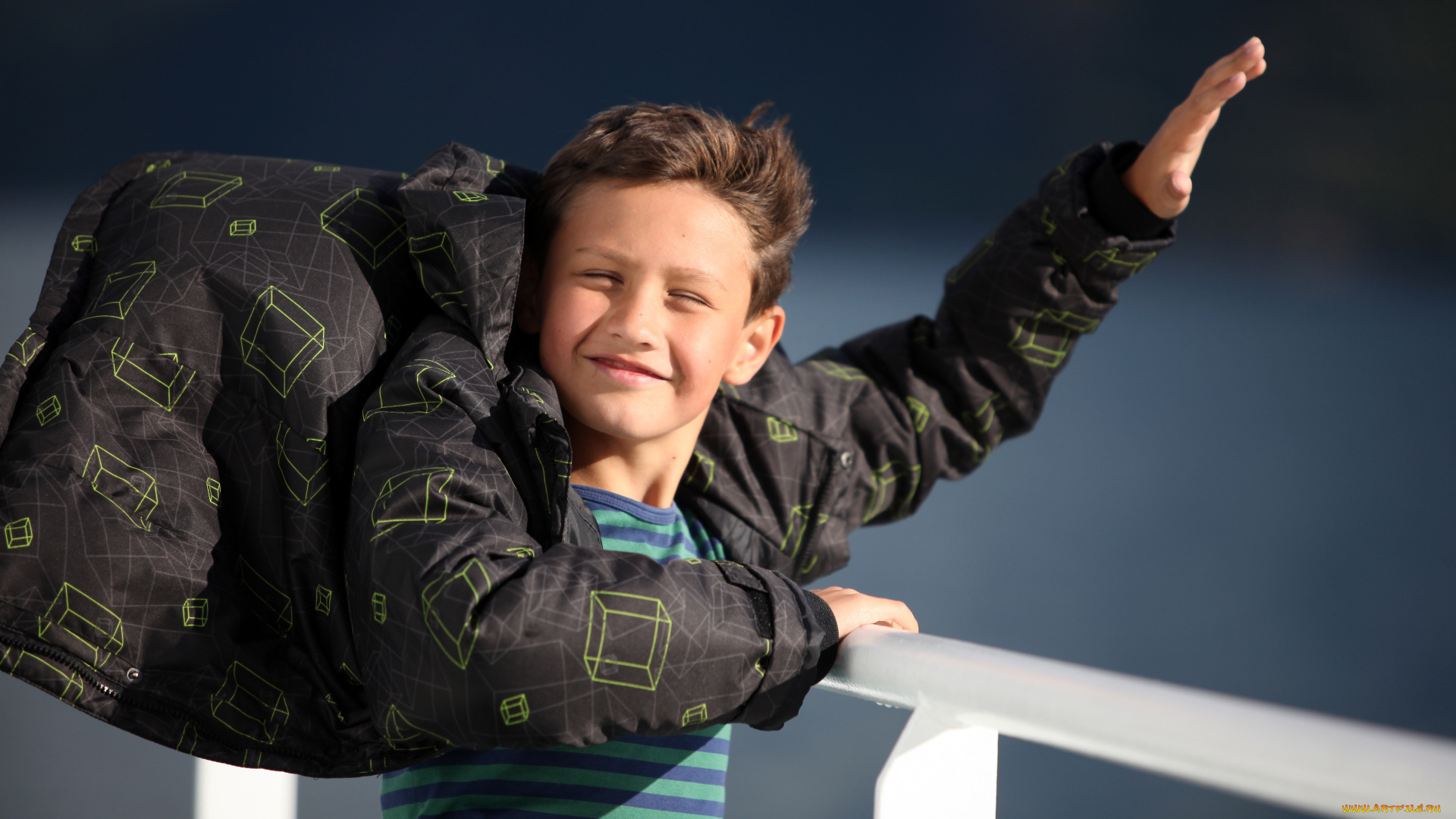 разное, дети, мальчик, куртка, ветер