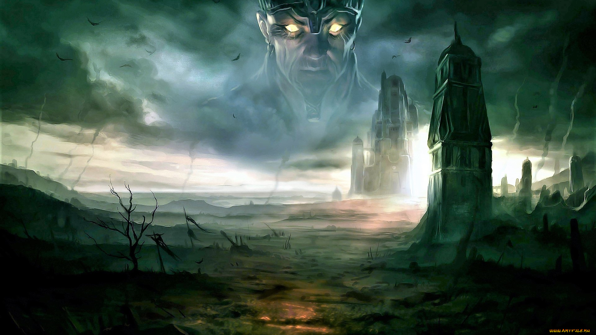 видео, игры, age, of, conan, , hyborian, adventures, колдун, башни, туман, могилы