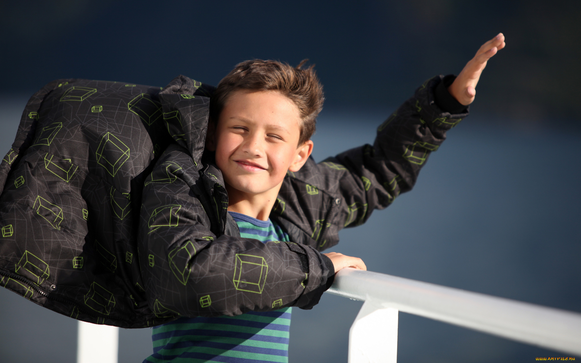 разное, дети, мальчик, куртка, ветер