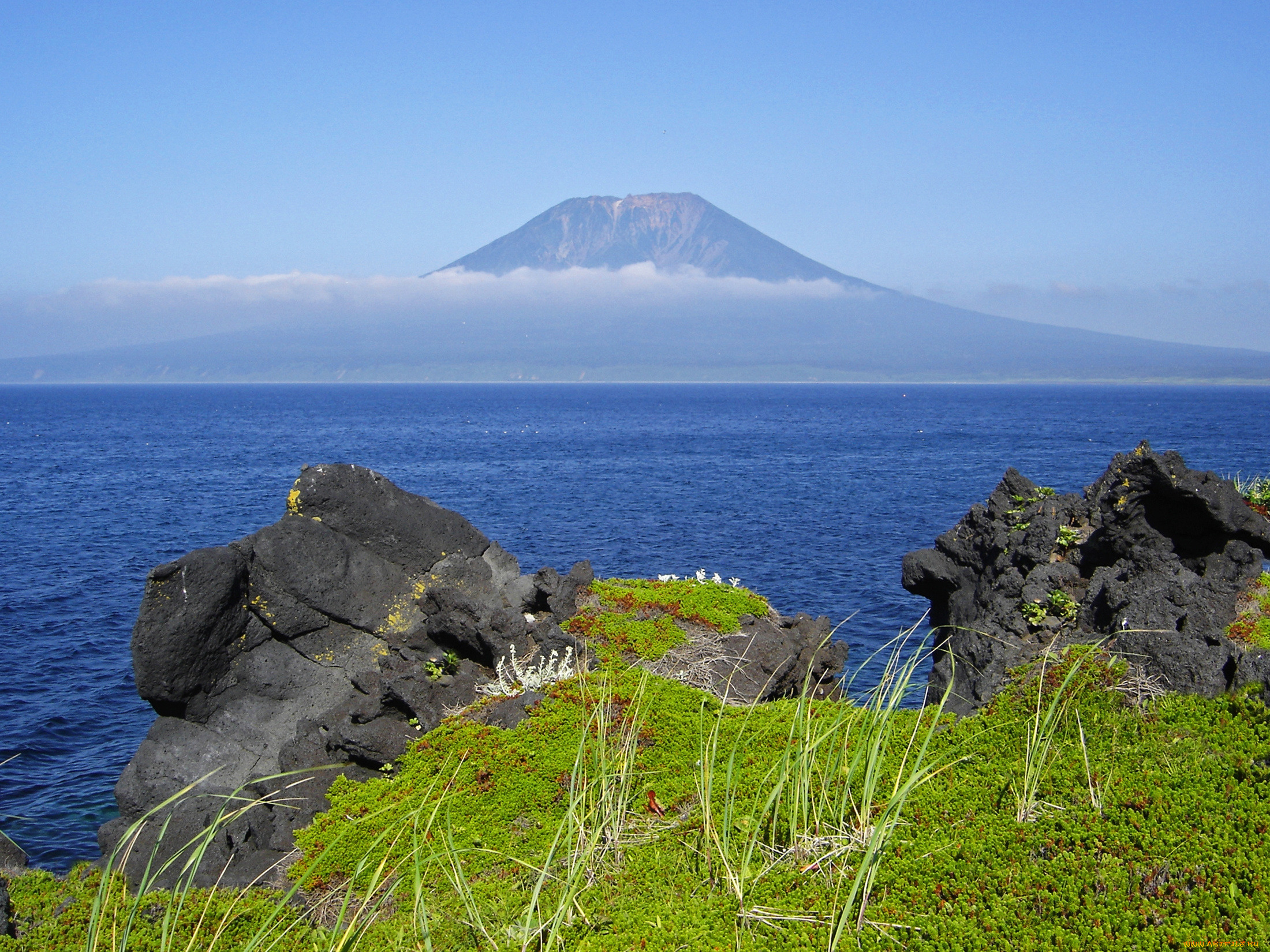 курилы, природа, побережье, россия, море, берег, вулкан, итуруп