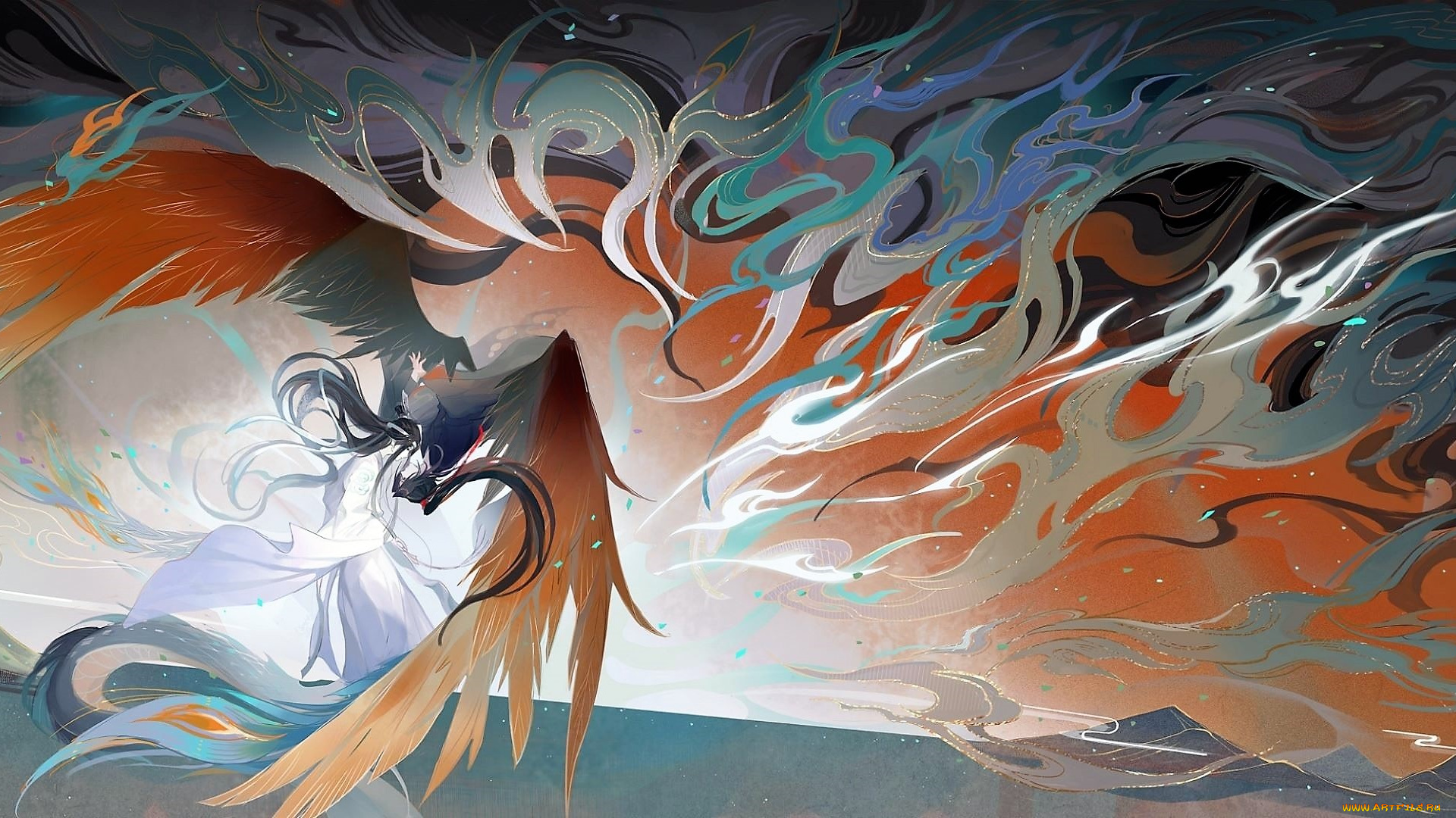 аниме, mo, dao, zu, shi, лань, ванцзи, вэй, усянь, крылья