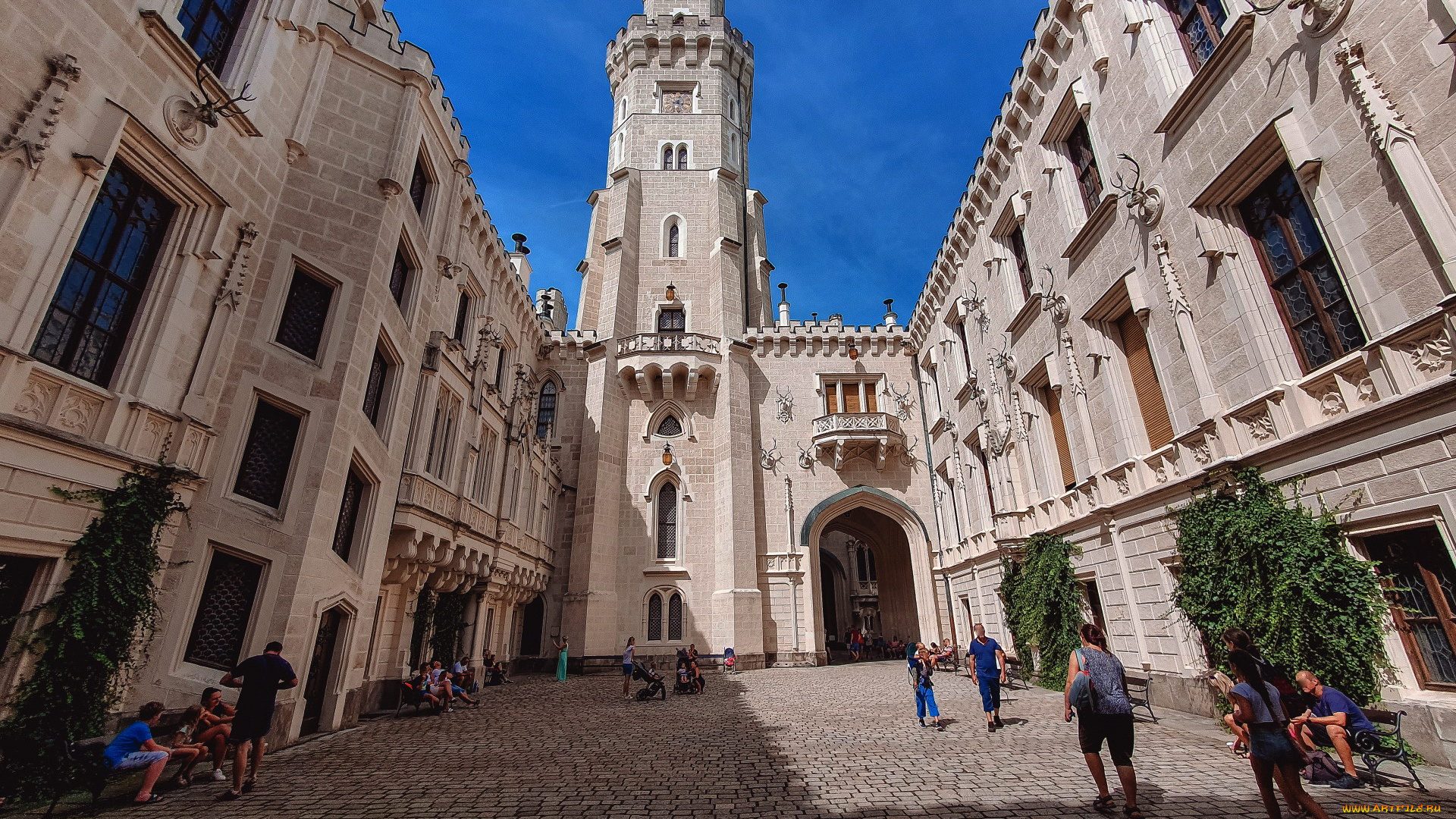 castle, hlubokа, nad, vltavou, города, замки, чехии, castle, hlubokа, nad, vltavou