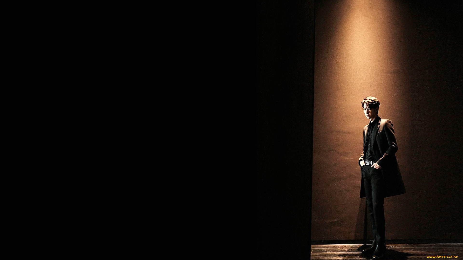 мужчины, wang, yi, bo, актер, пальто, свет