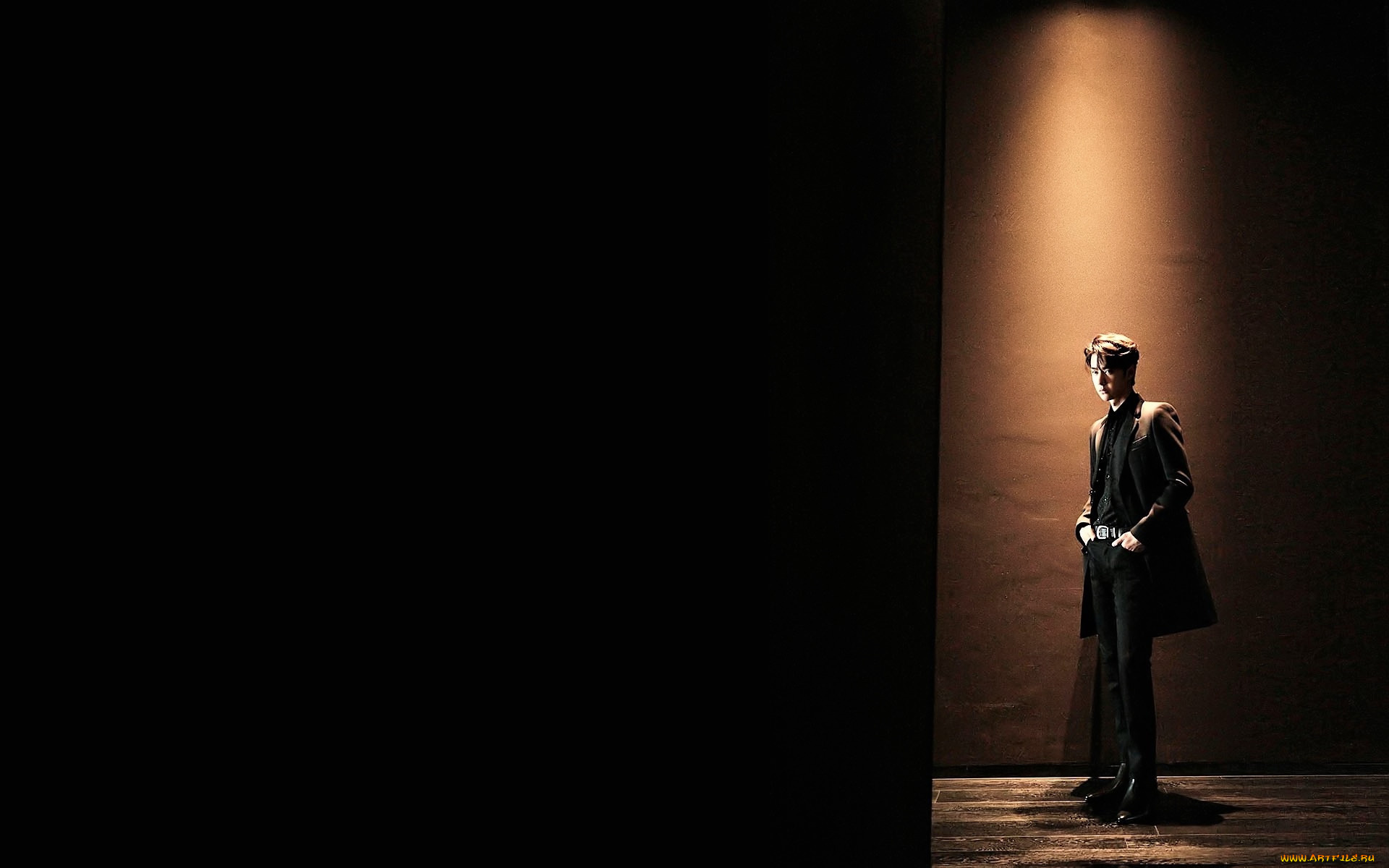 мужчины, wang, yi, bo, актер, пальто, свет