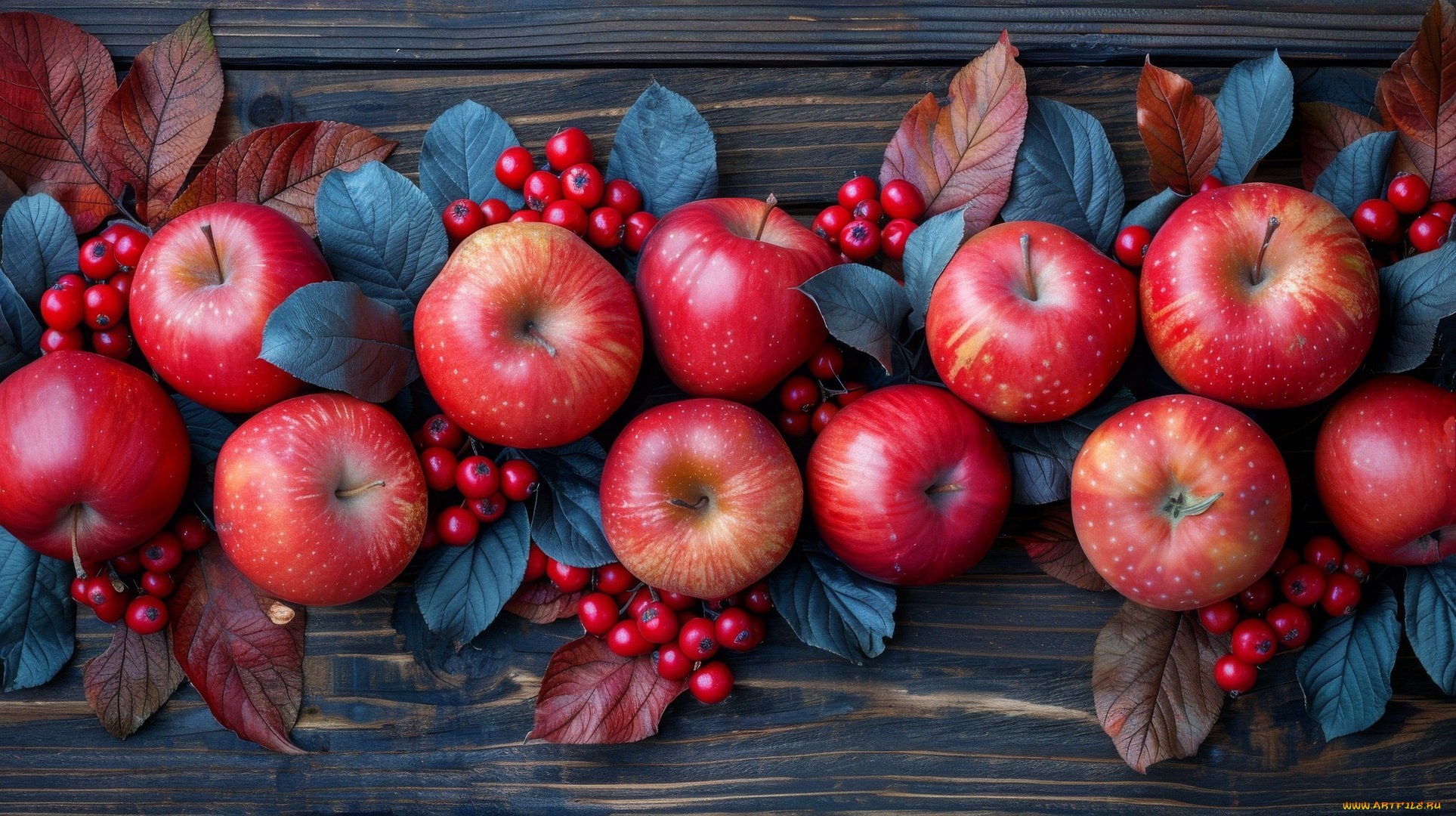 3д, графика, еда-, food, листья, ягоды, яблоки