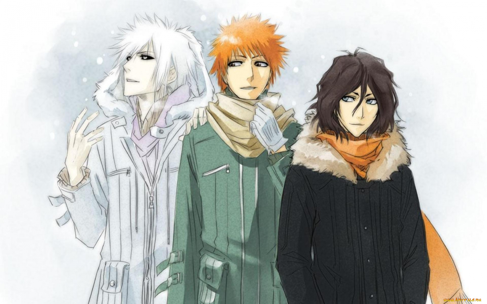 аниме, bleach, ичиго, хичиго, зангетцу