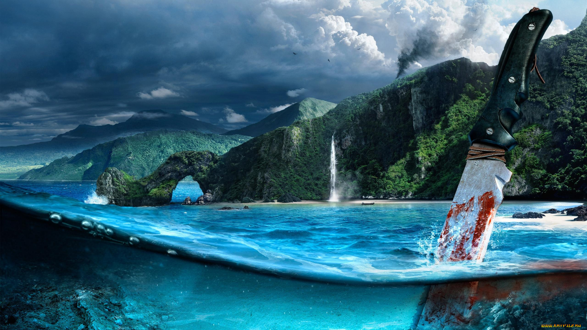 far, cry, видео, игры, море, нож