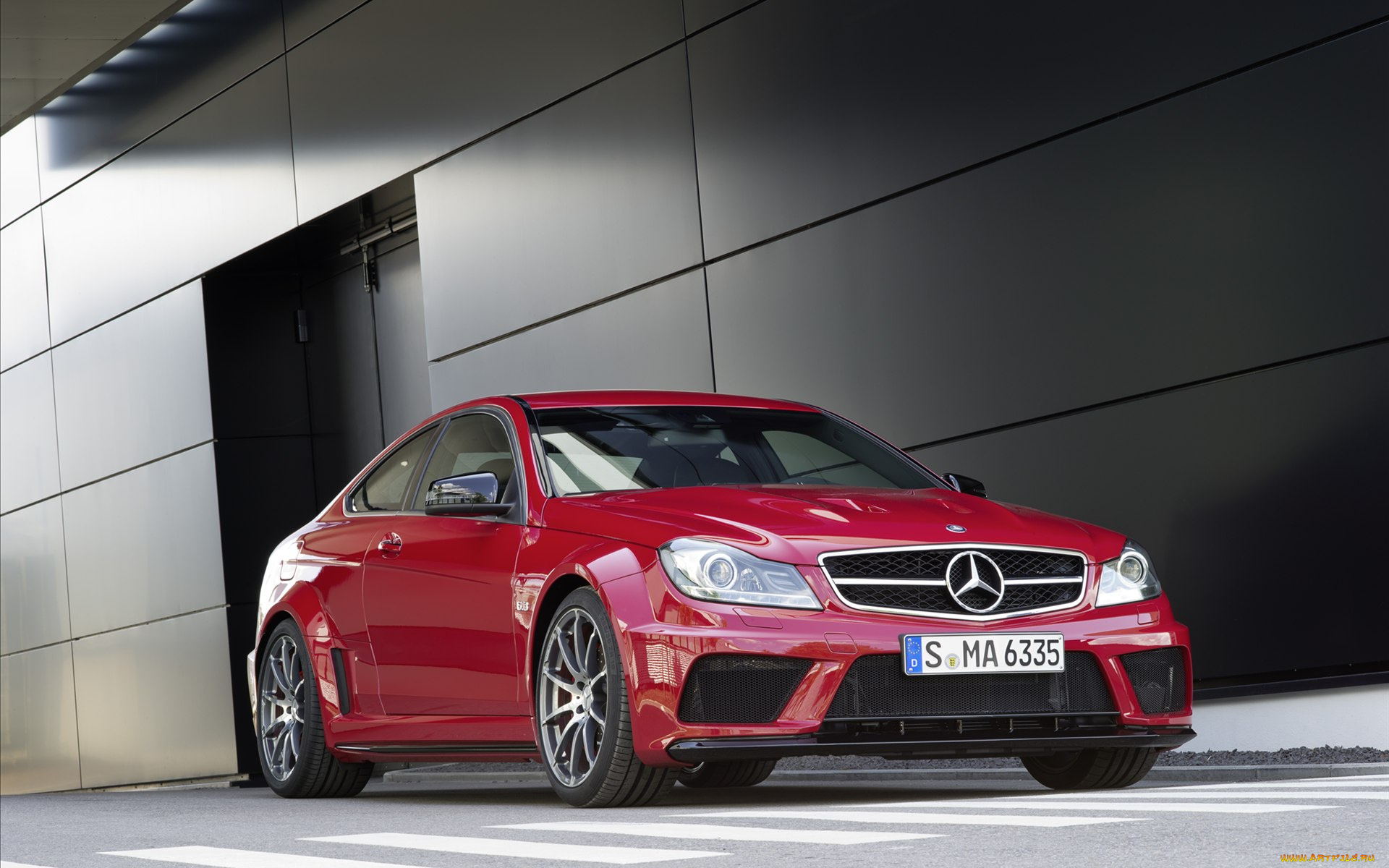 mercedes, benz, c63, amg, 2012, автомобили, авто, красное