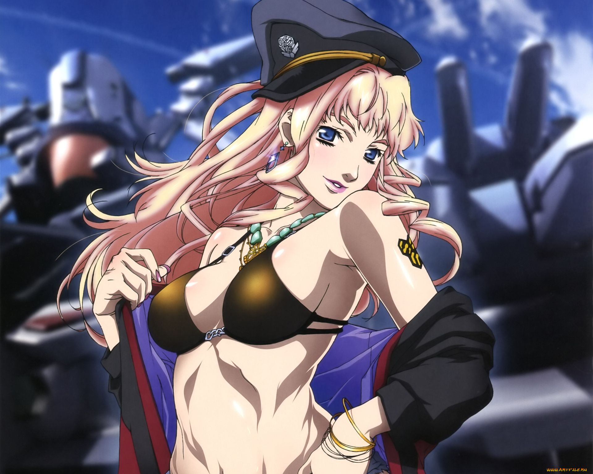 аниме, macross, frontier, девушка, грудь