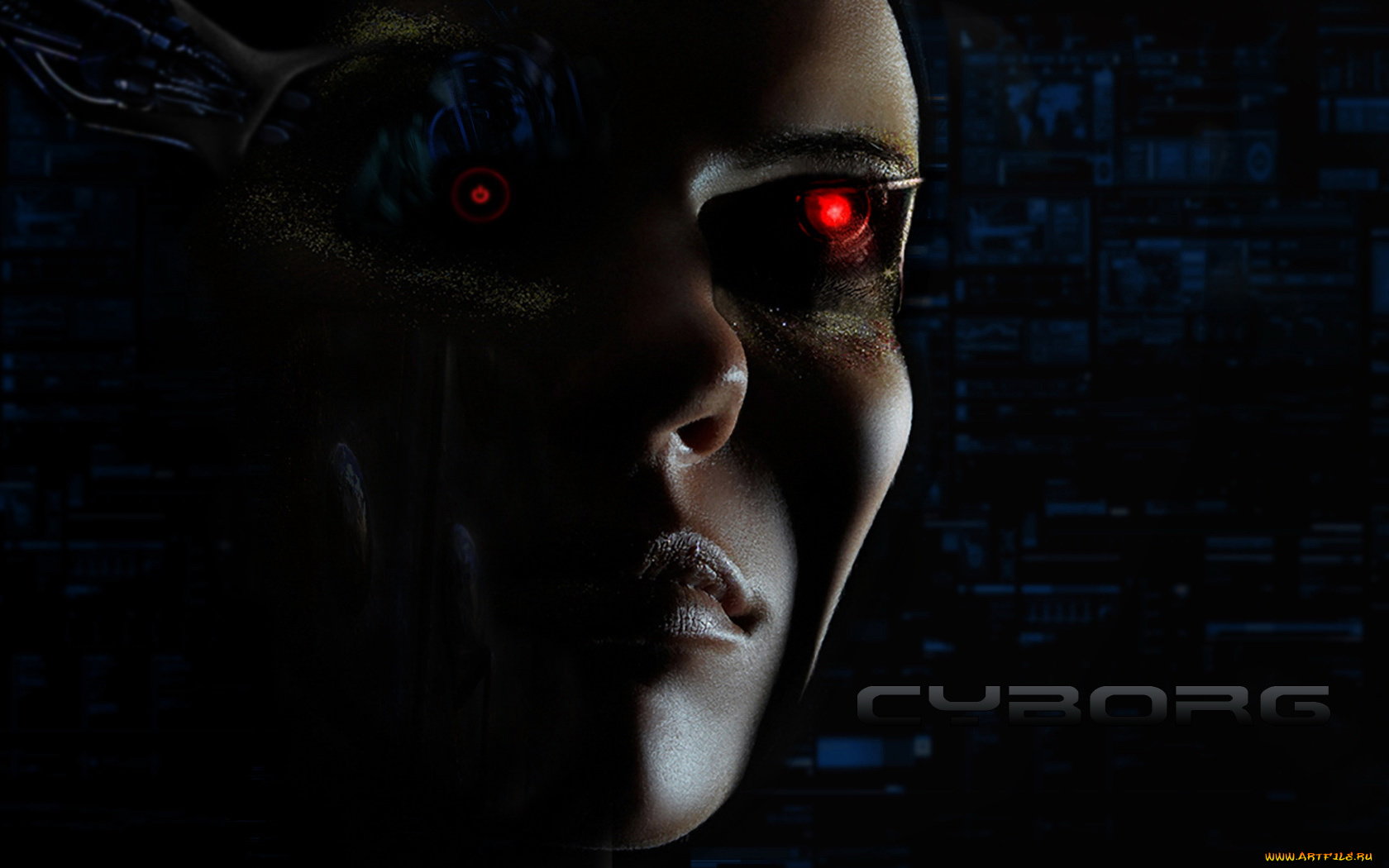 разное, компьютерный, дизайн, лицо