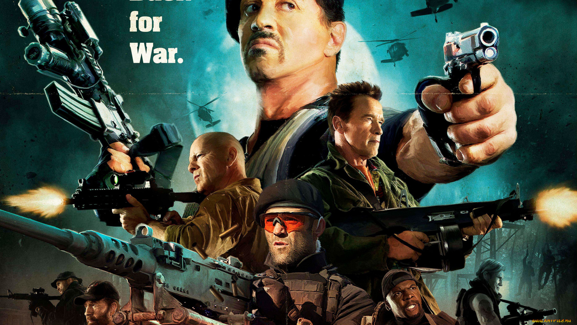 the, expendables, кино, фильмы, chuck, norris, bruce, willis, arnold, schwarzenegger, dolph, lundgren, sylvester, stallone, jason, statham
