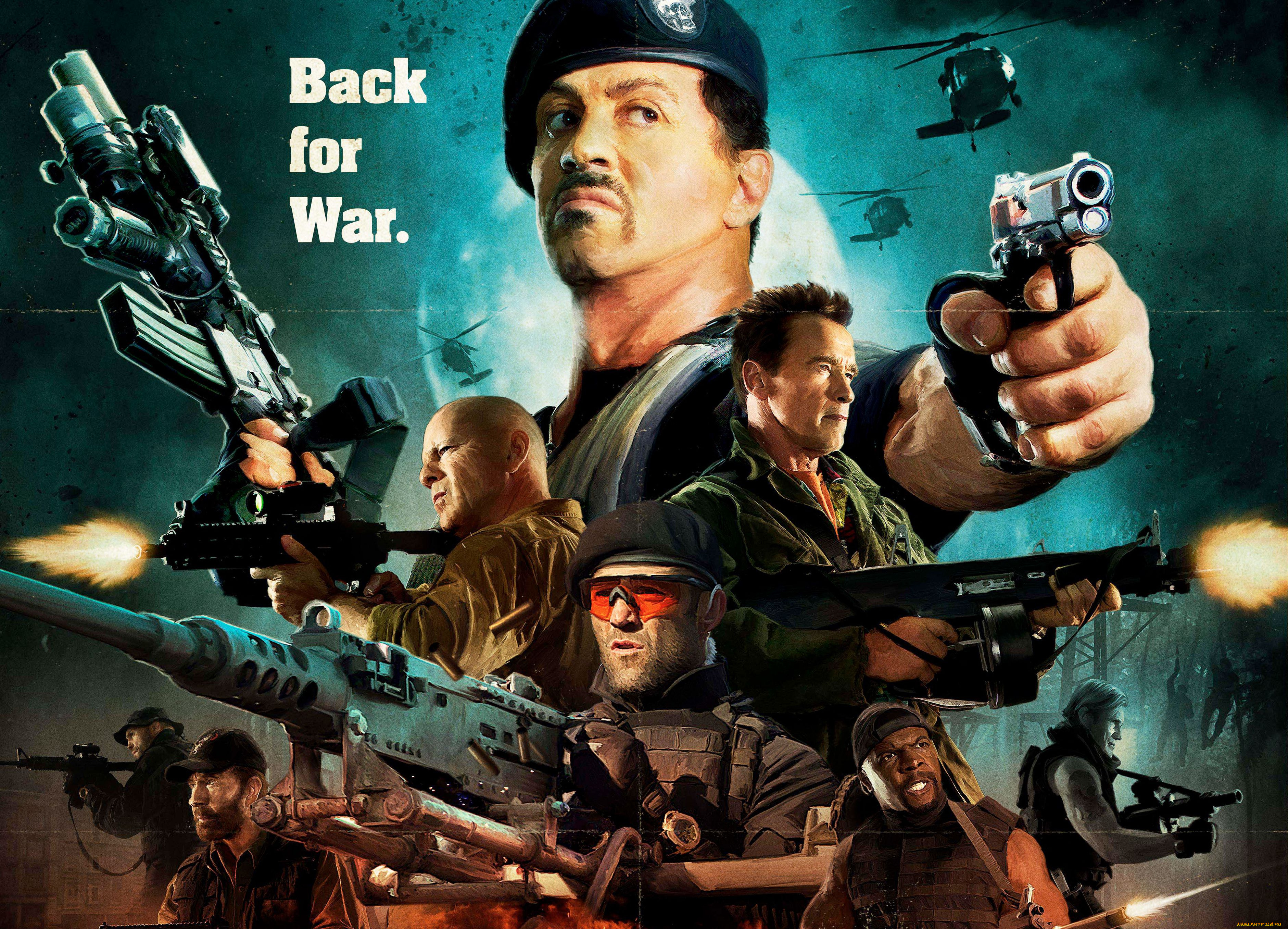 the, expendables, кино, фильмы, chuck, norris, bruce, willis, arnold, schwarzenegger, dolph, lundgren, sylvester, stallone, jason, statham