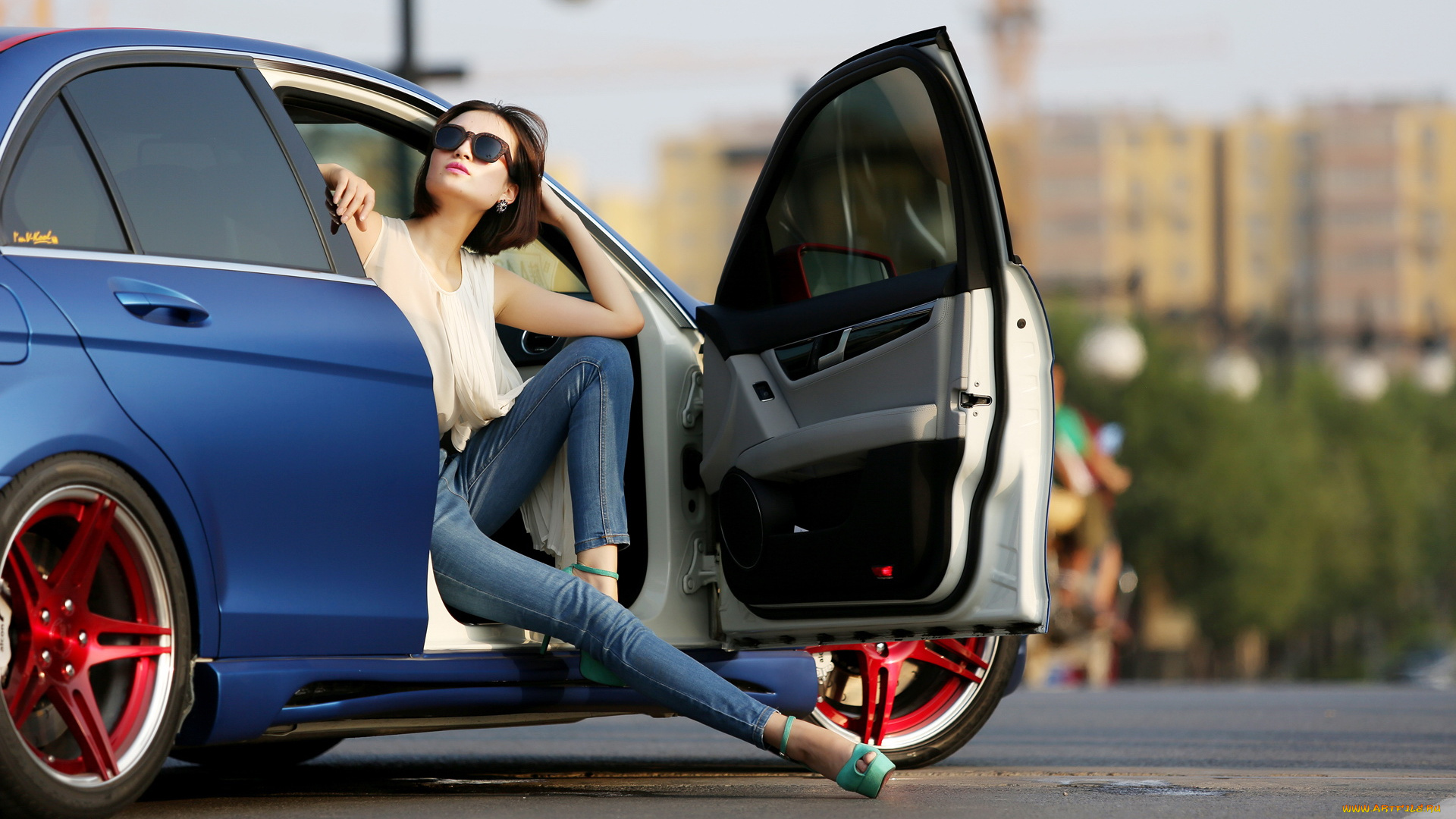 автомобили, авто, девушками, девушка, c260, mercedes