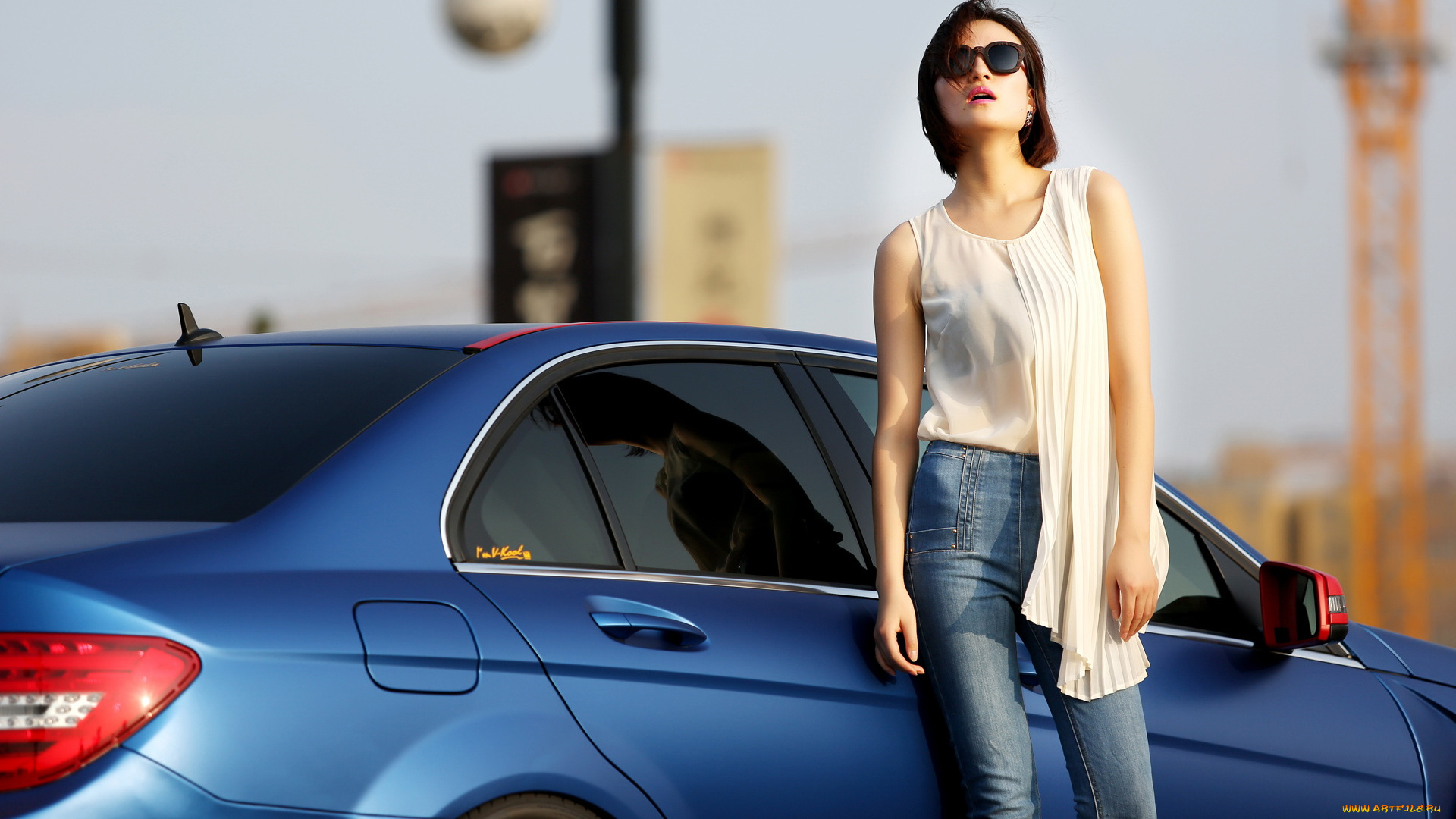 автомобили, авто, девушками, девушка, mercedes, c260