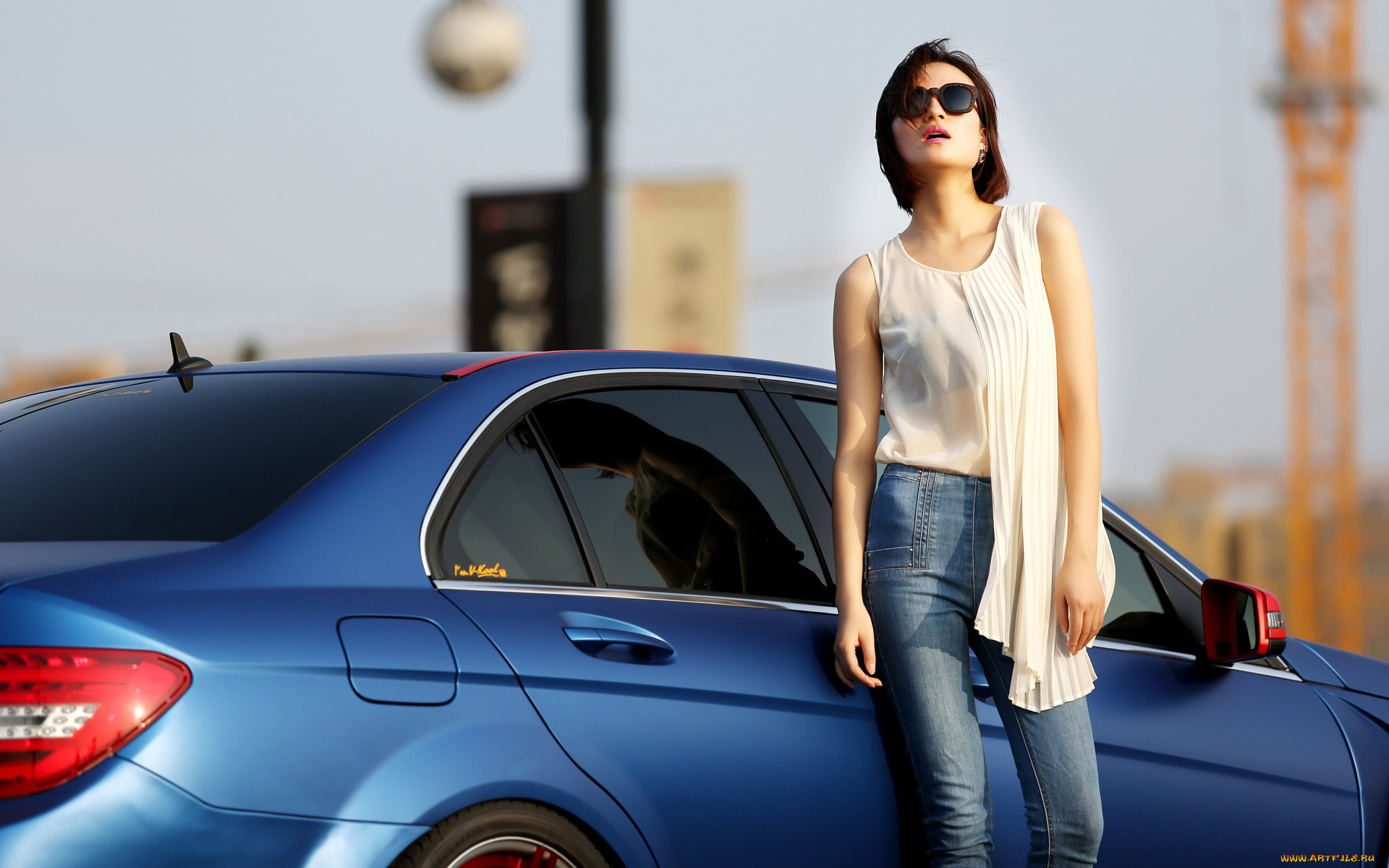 автомобили, авто, девушками, девушка, mercedes, c260