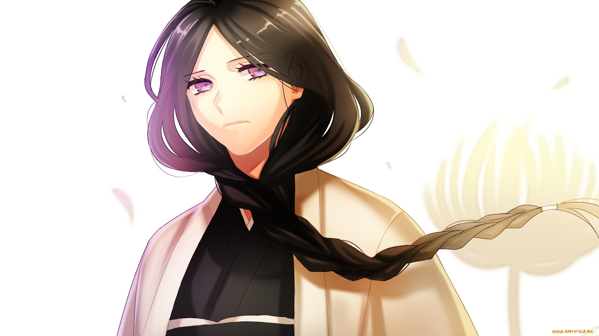 аниме, bleach, белый, фон, блич, шатенка, девушка