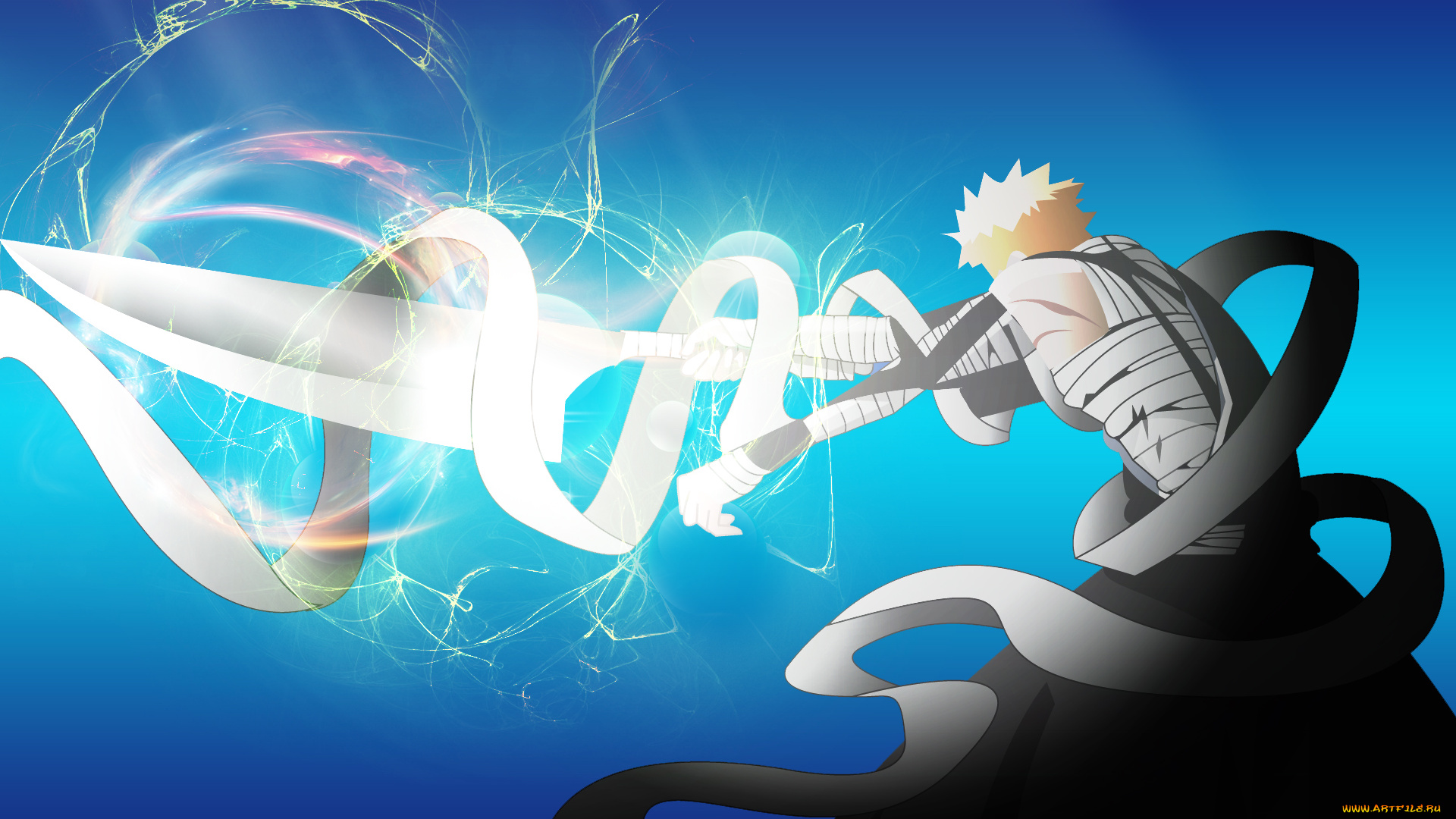 аниме, bleach, луч, занпакто, арт, ичиго, куросаки, реяцу, блич