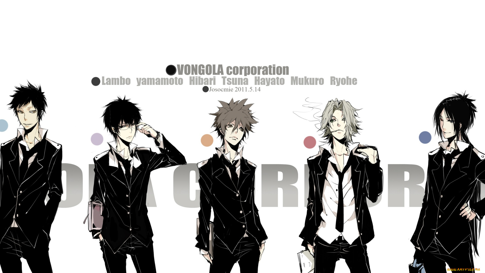 аниме, katekyo, hitman, reborn, персонажи, парни, белый, фон, учитель, мафиози, реборн