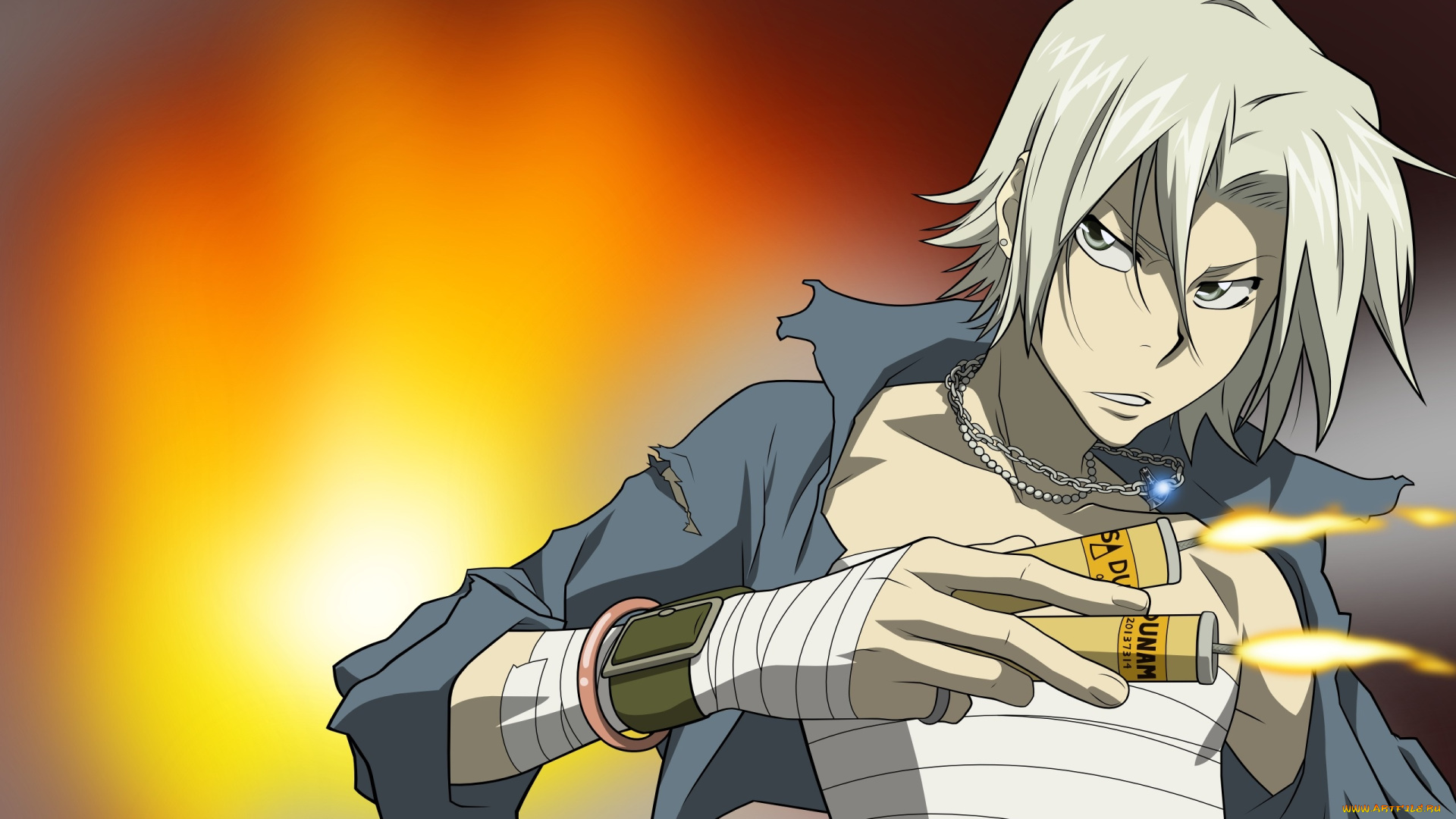 аниме, katekyo, hitman, reborn, учитель, мафиози, реборн, бомбы, серые, волосы, хаято, гакудера