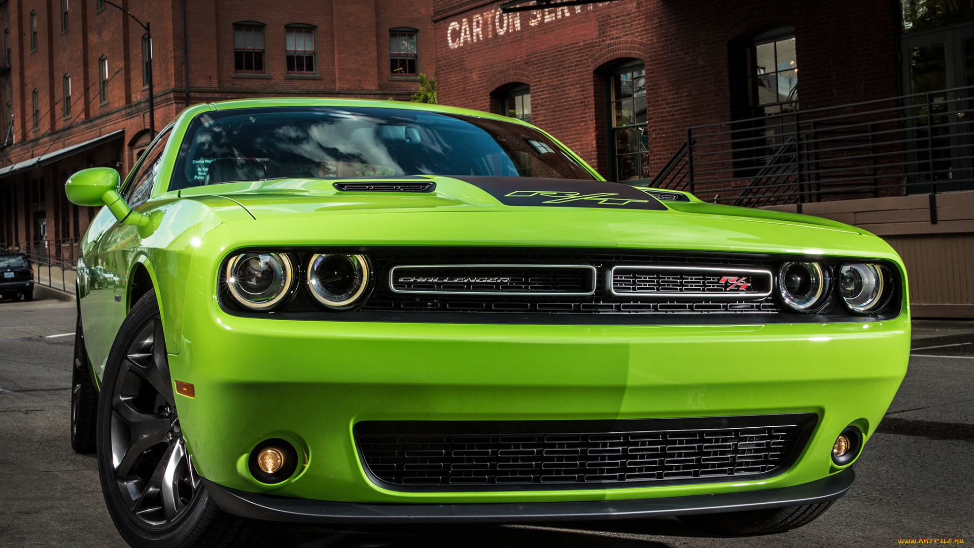 автомобили, dodge, зелений, r-t, challenger, lc, 2015г