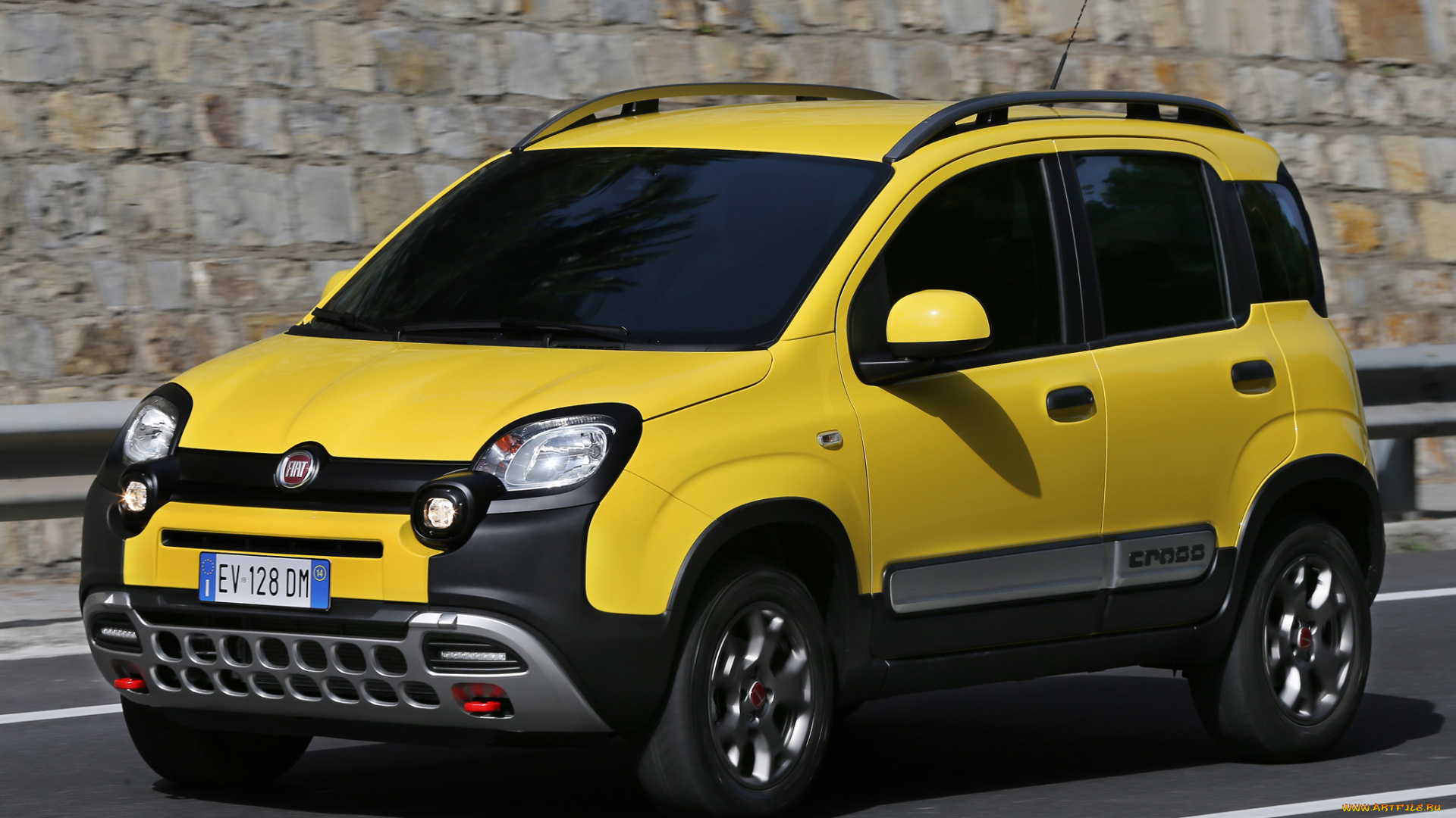 автомобили, fiat, желты, 2014г, cross, 319, panda