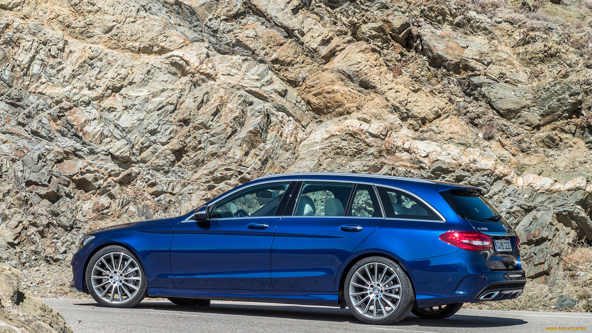 автомобили, mercedes-benz, синий, 2014г, s205, estate, line, amg, c, 250